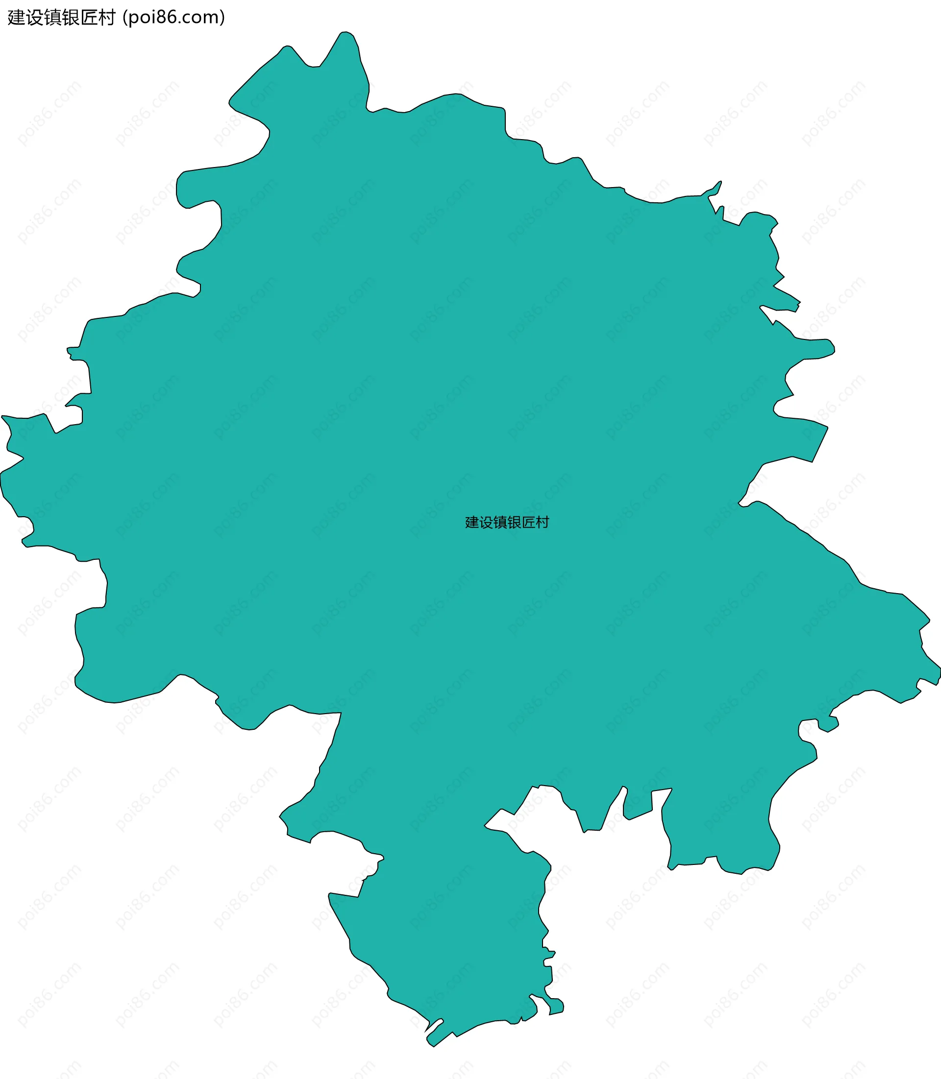 建设镇银匠村边界地图