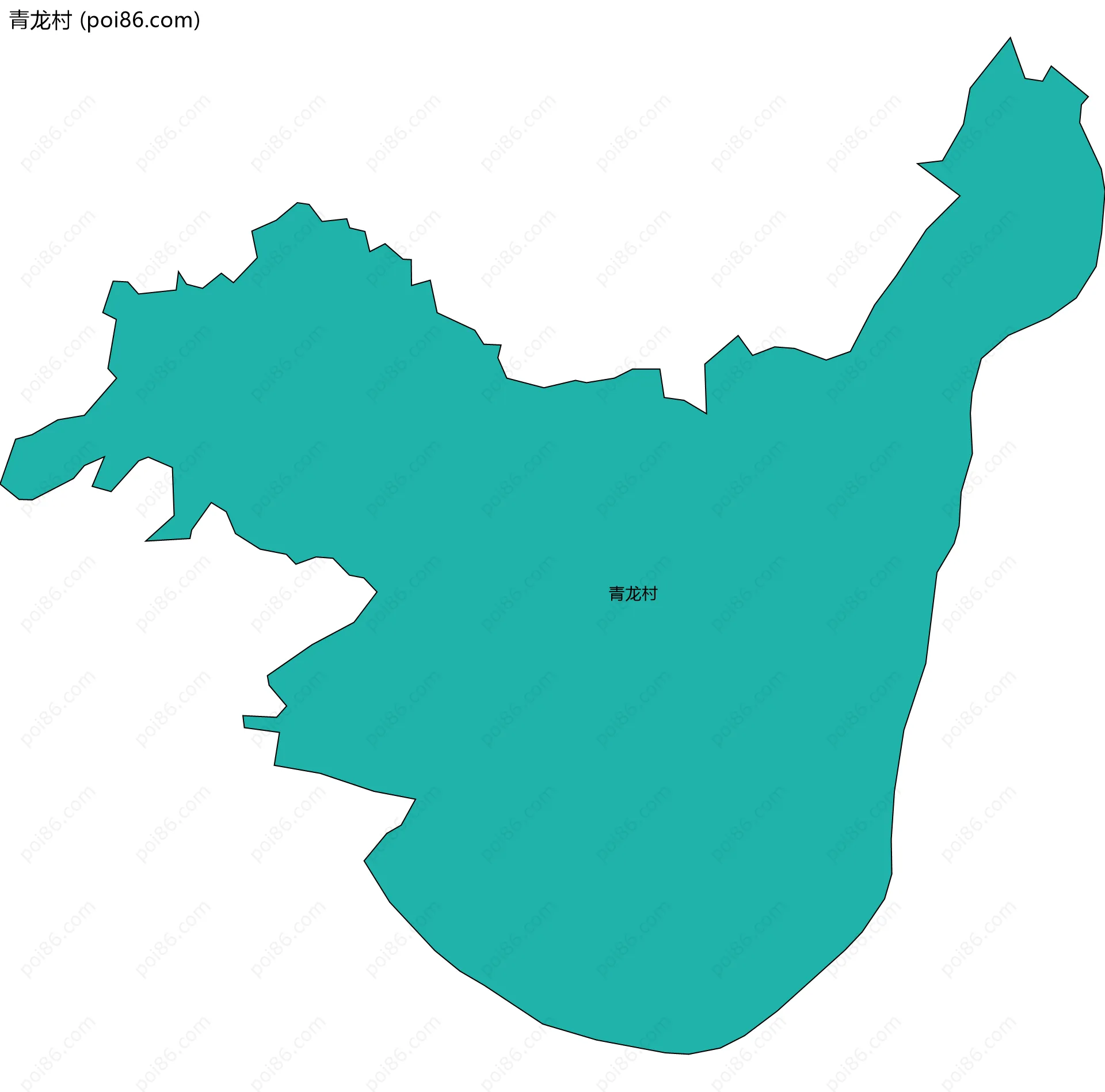 青龙村边界地图