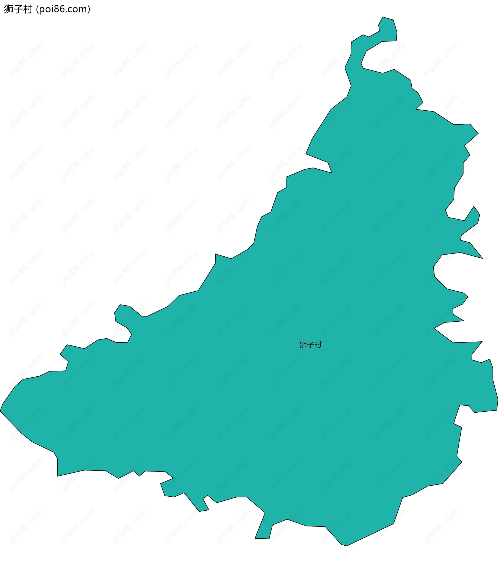 狮子村边界地图
