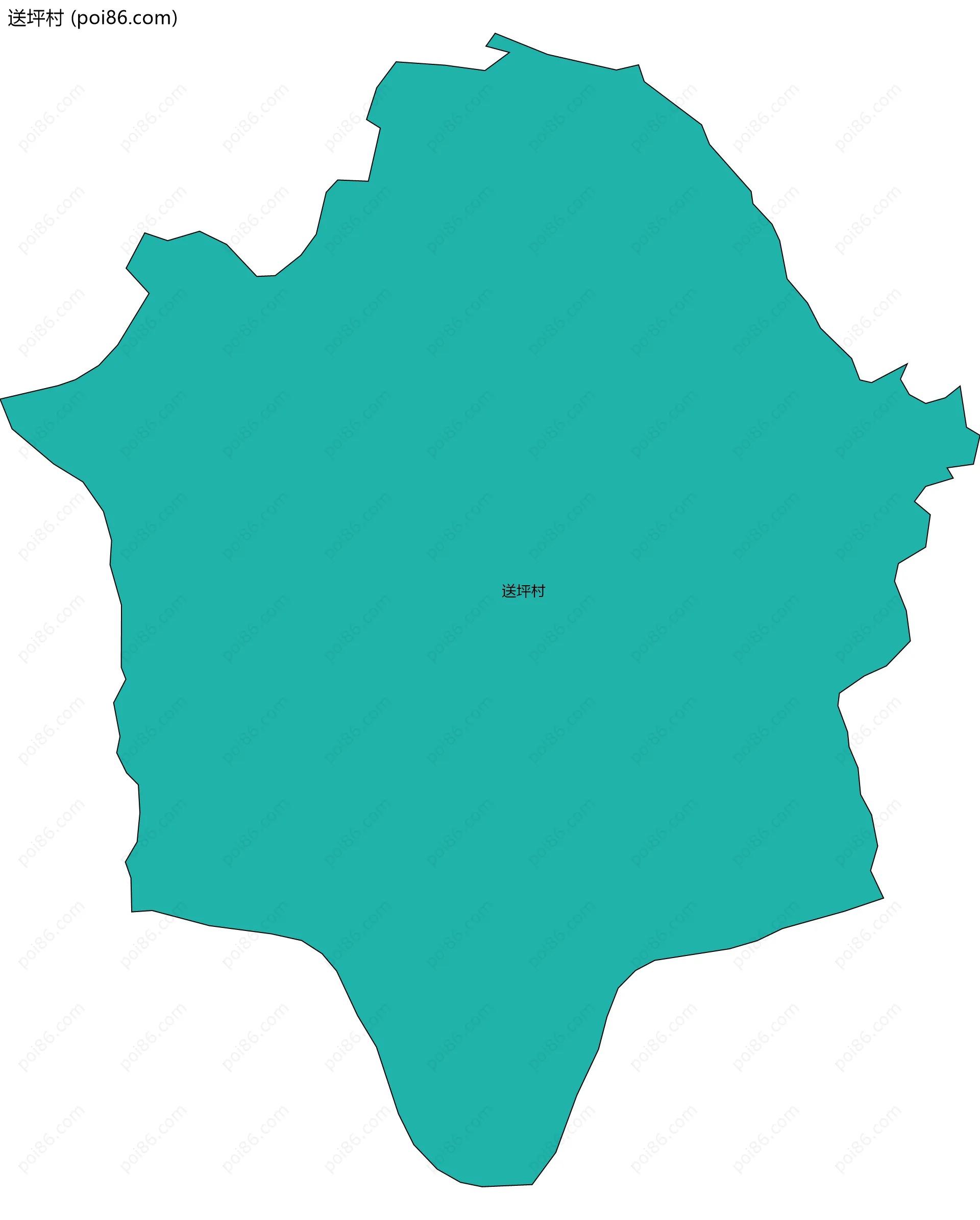 送坪村边界地图