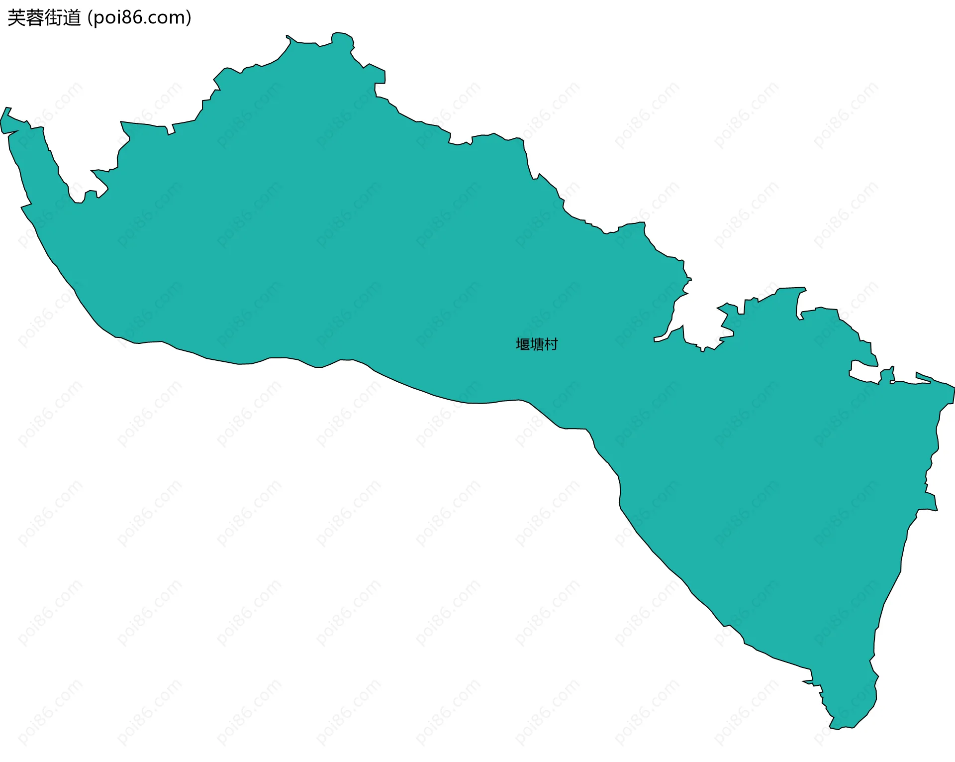 芙蓉街道边界地图(五级行政区划)