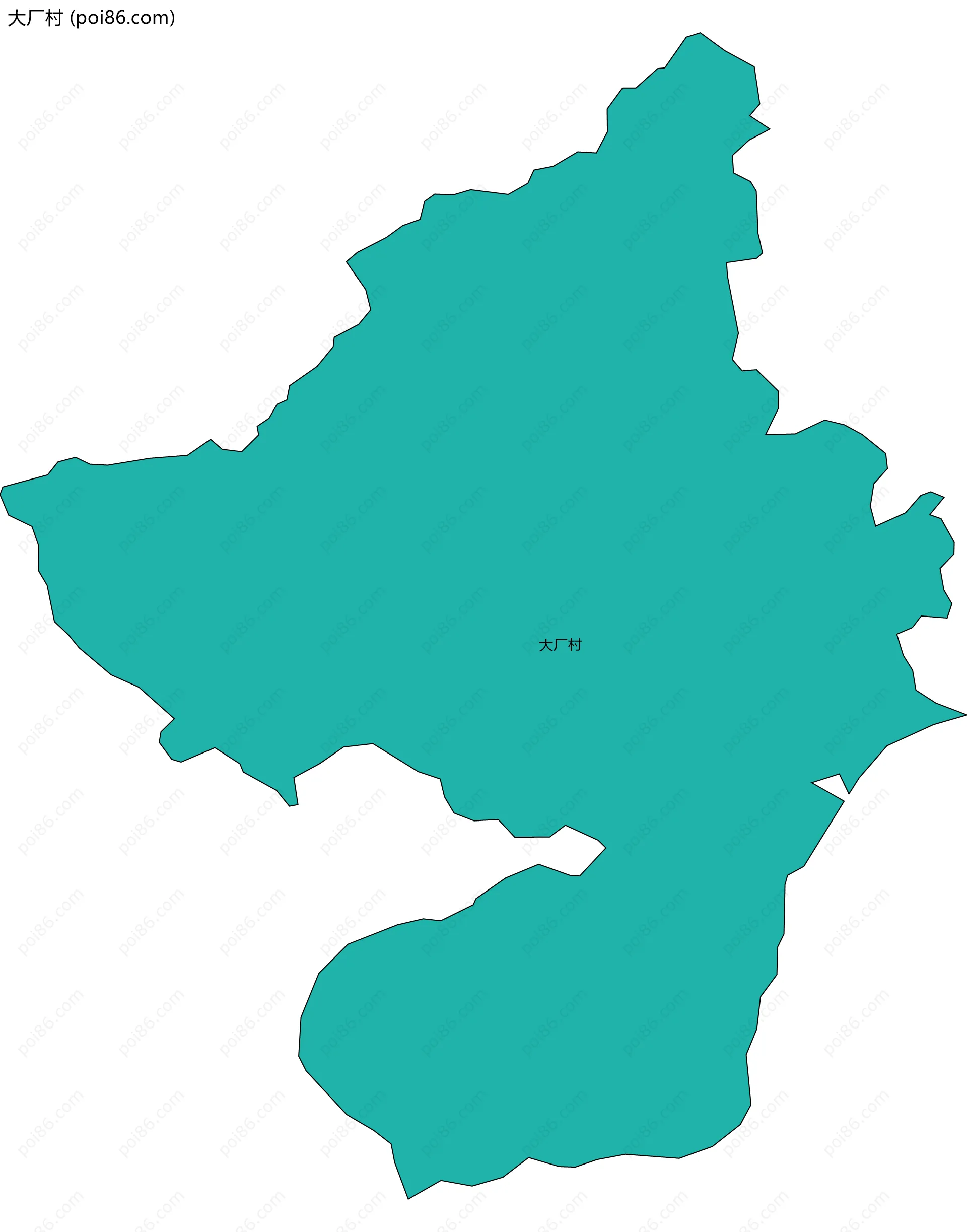 大厂村边界地图