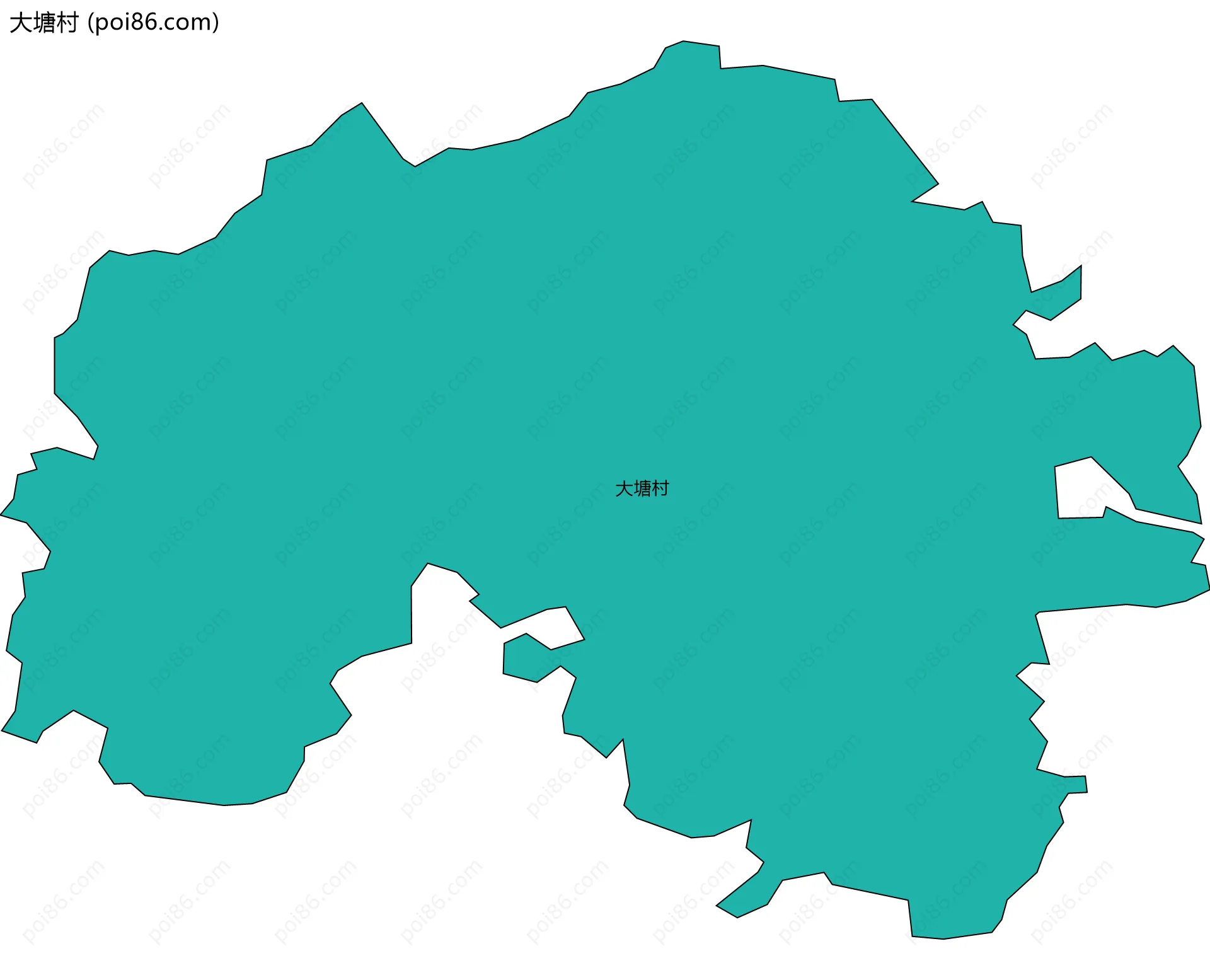 大塘村边界地图