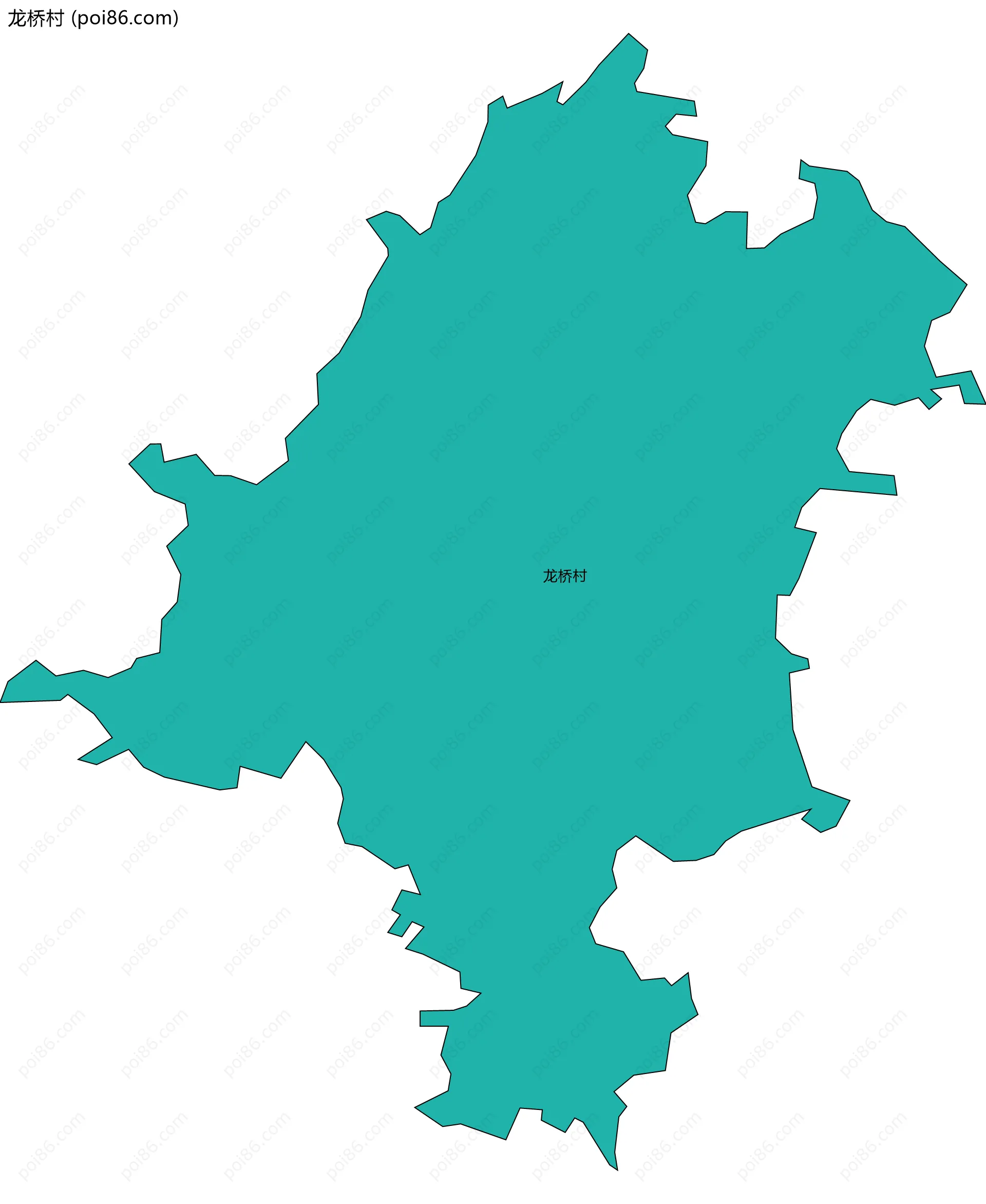 龙桥村边界地图