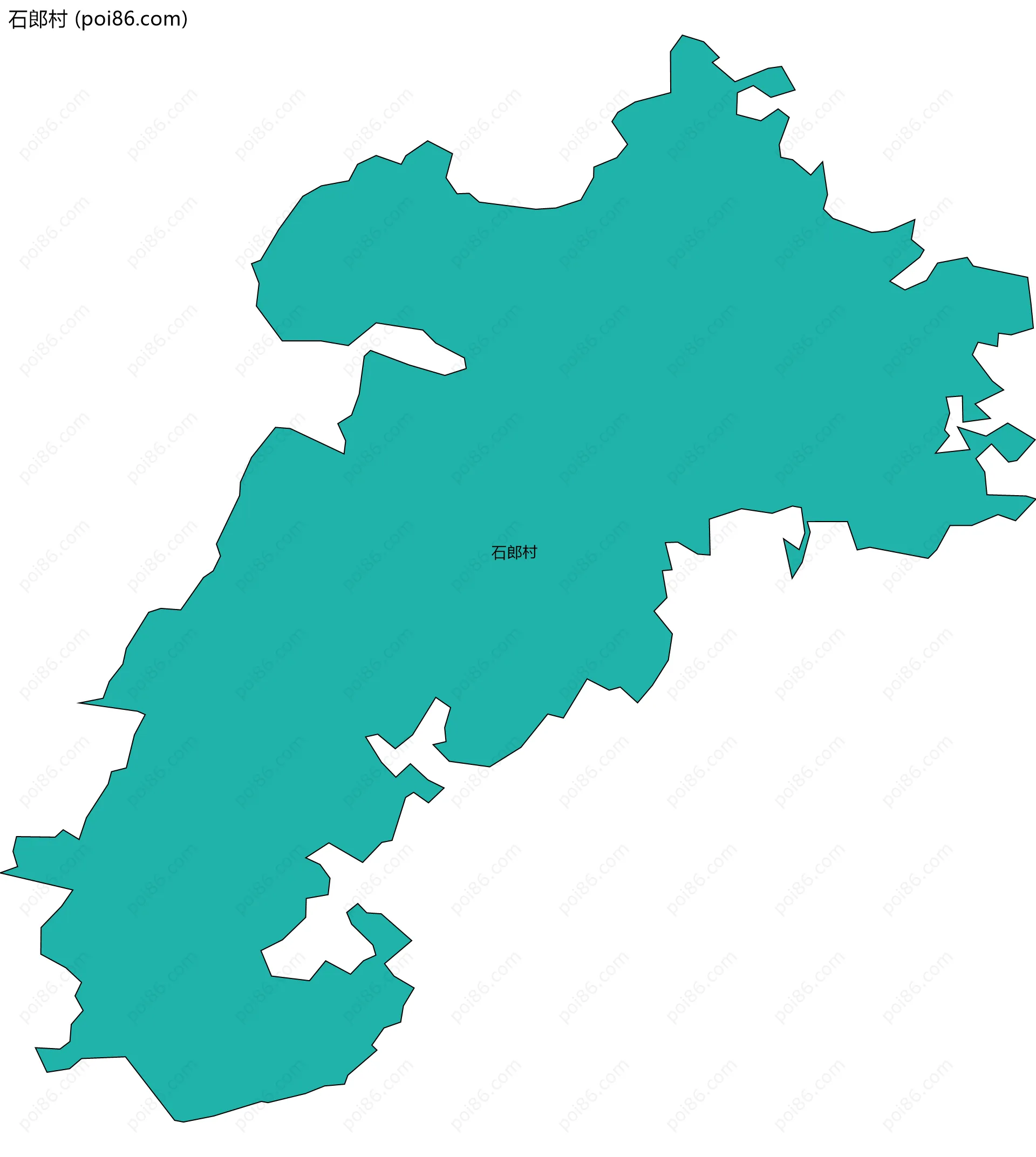 石郎村边界地图