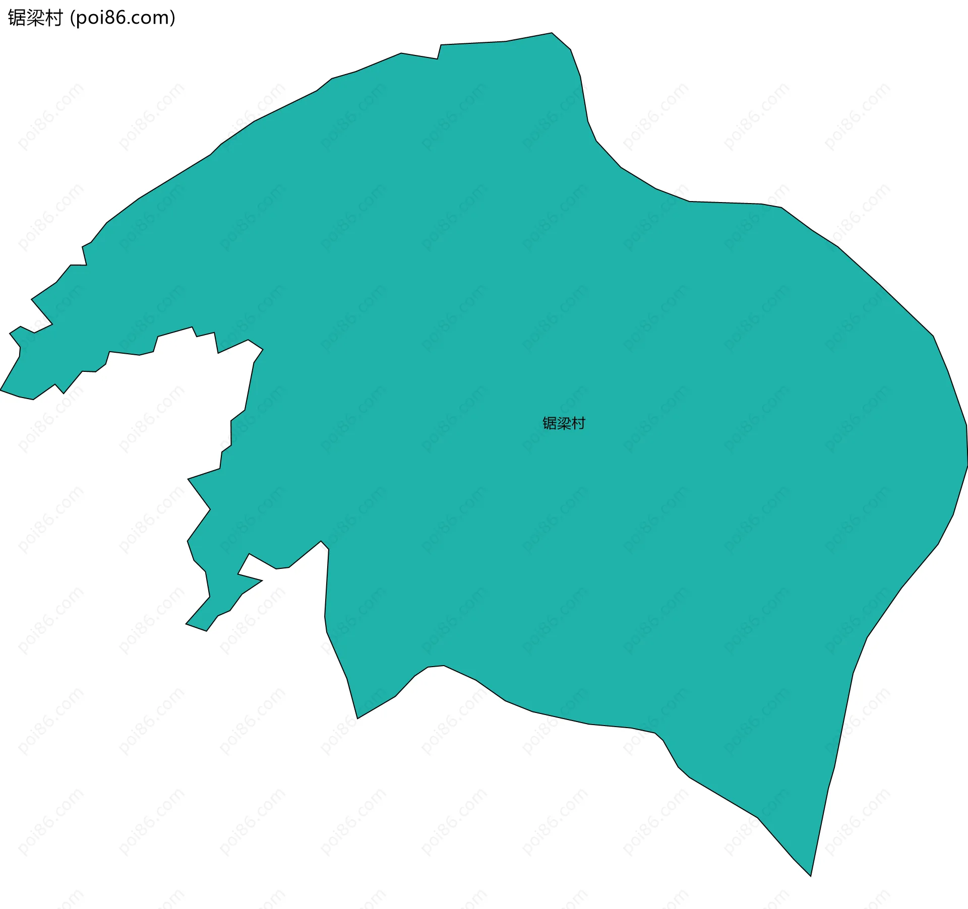 锯梁村边界地图
