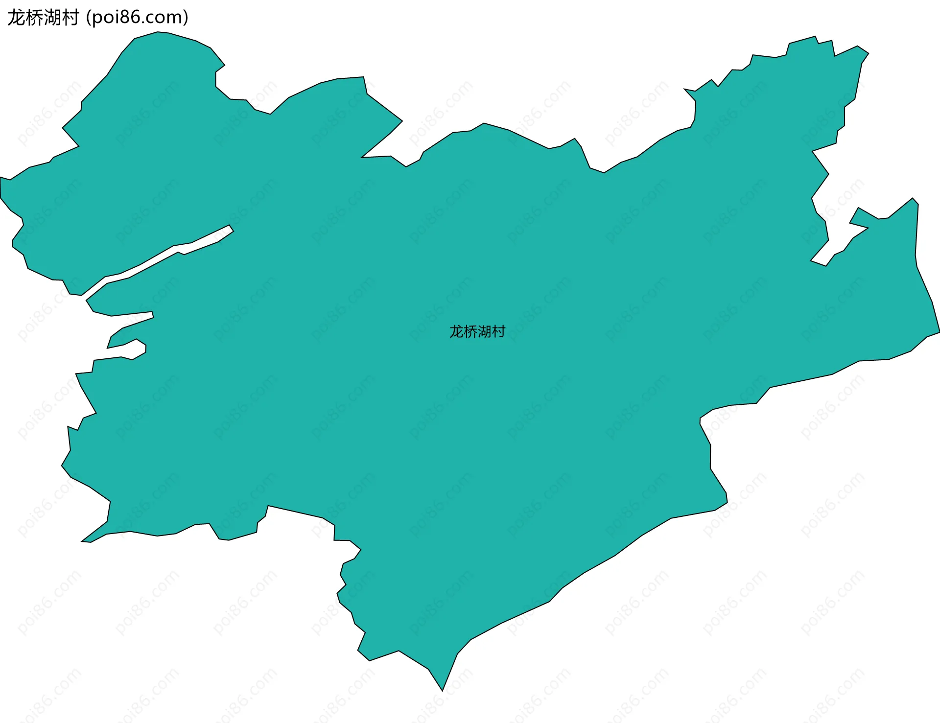 龙桥湖村边界地图