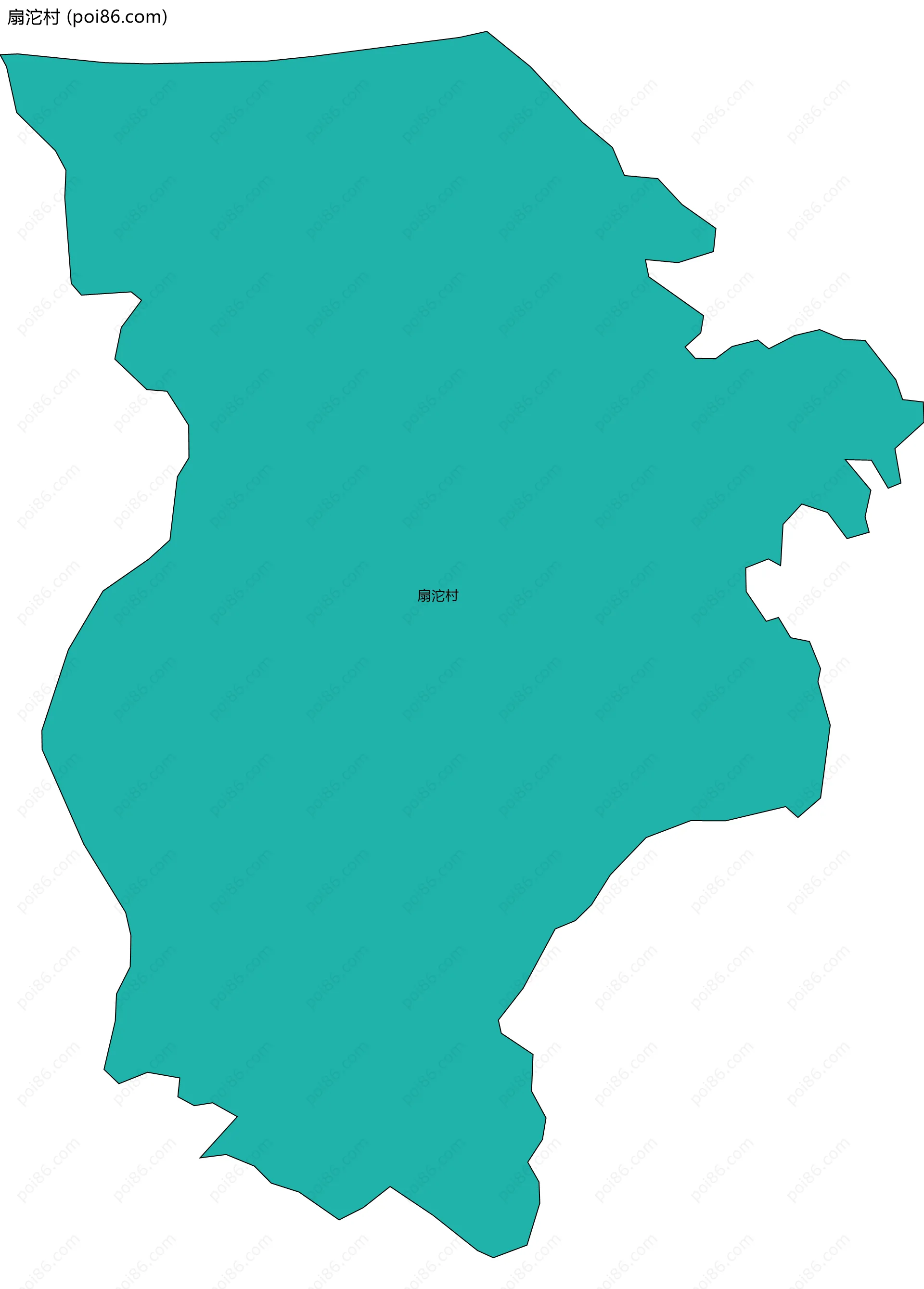 扇沱村边界地图
