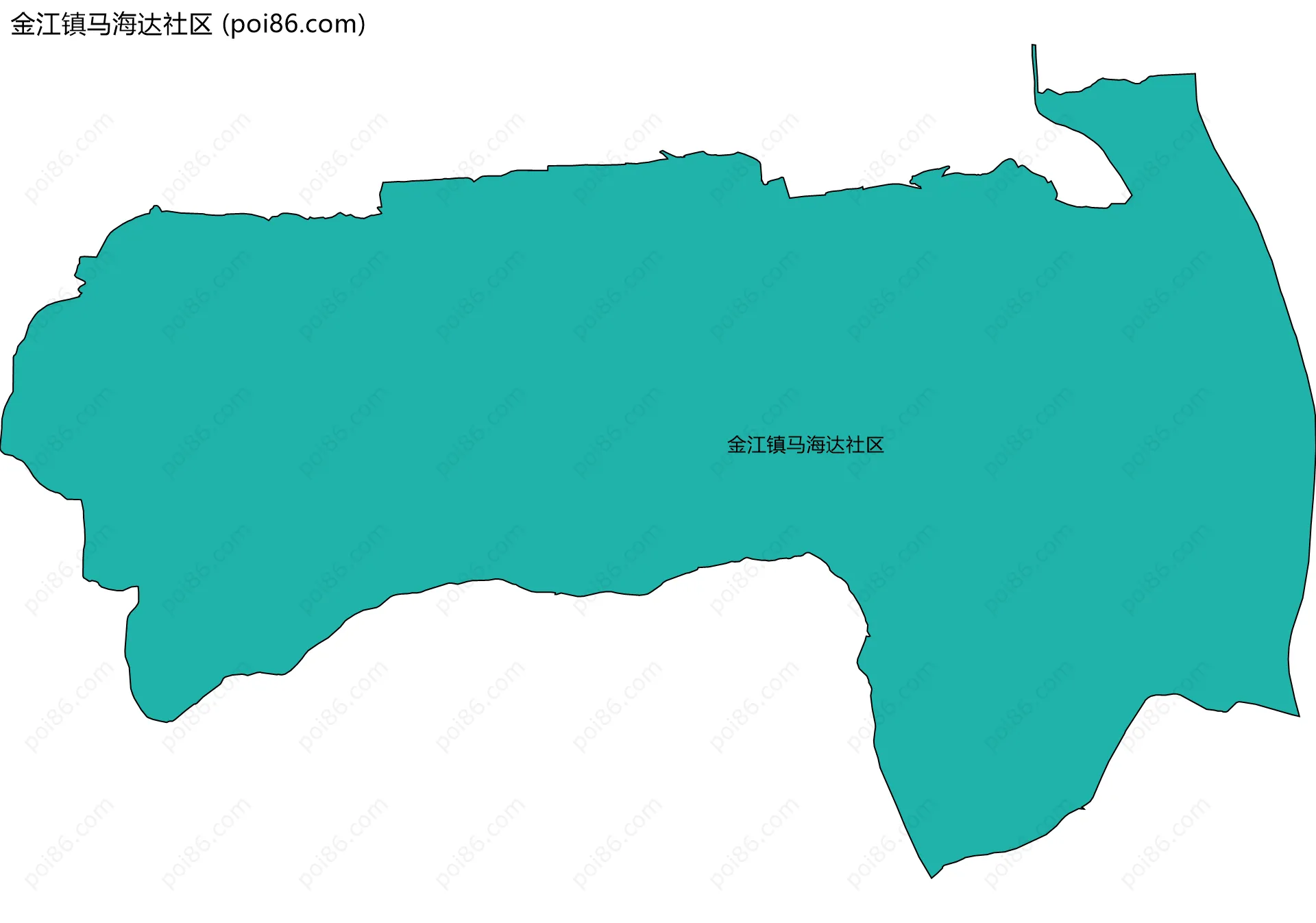 金江镇马海达社区边界地图
