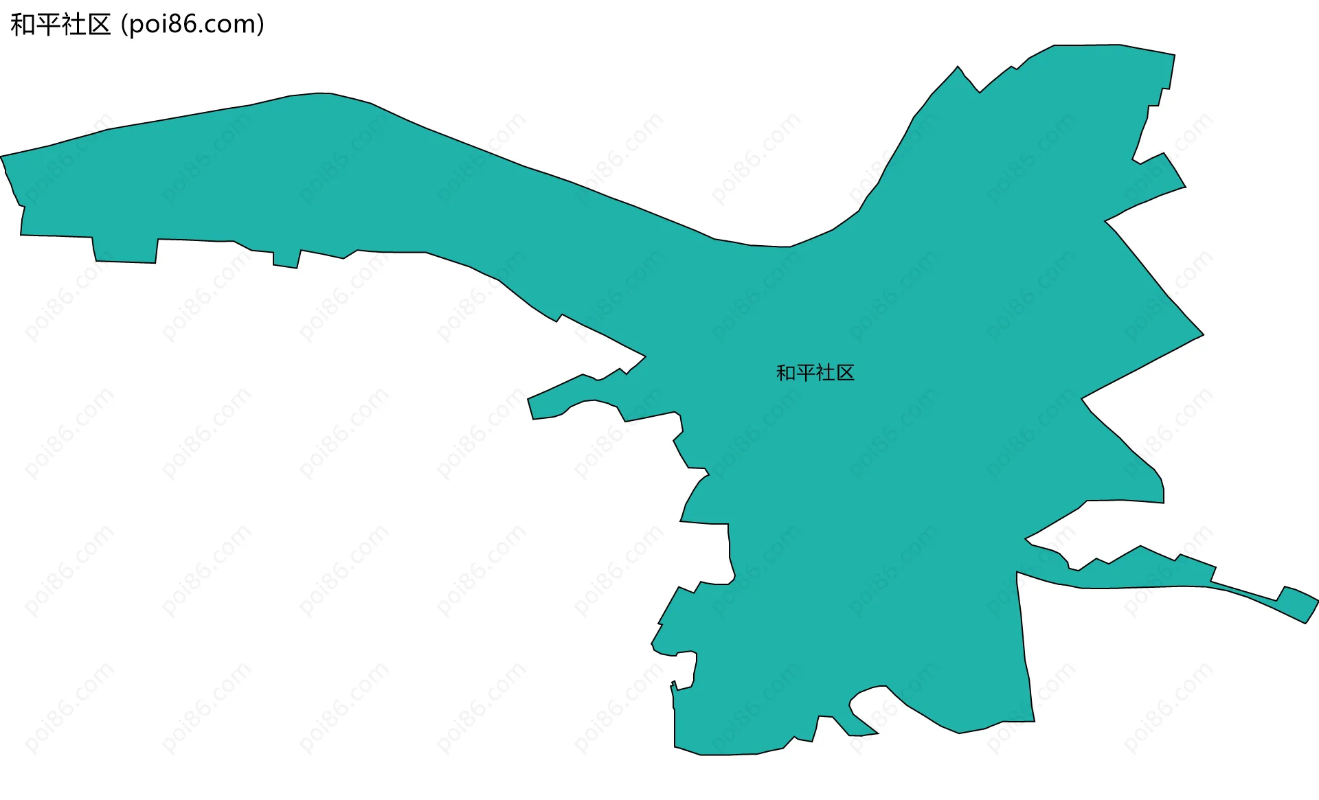 和平社区边界地图