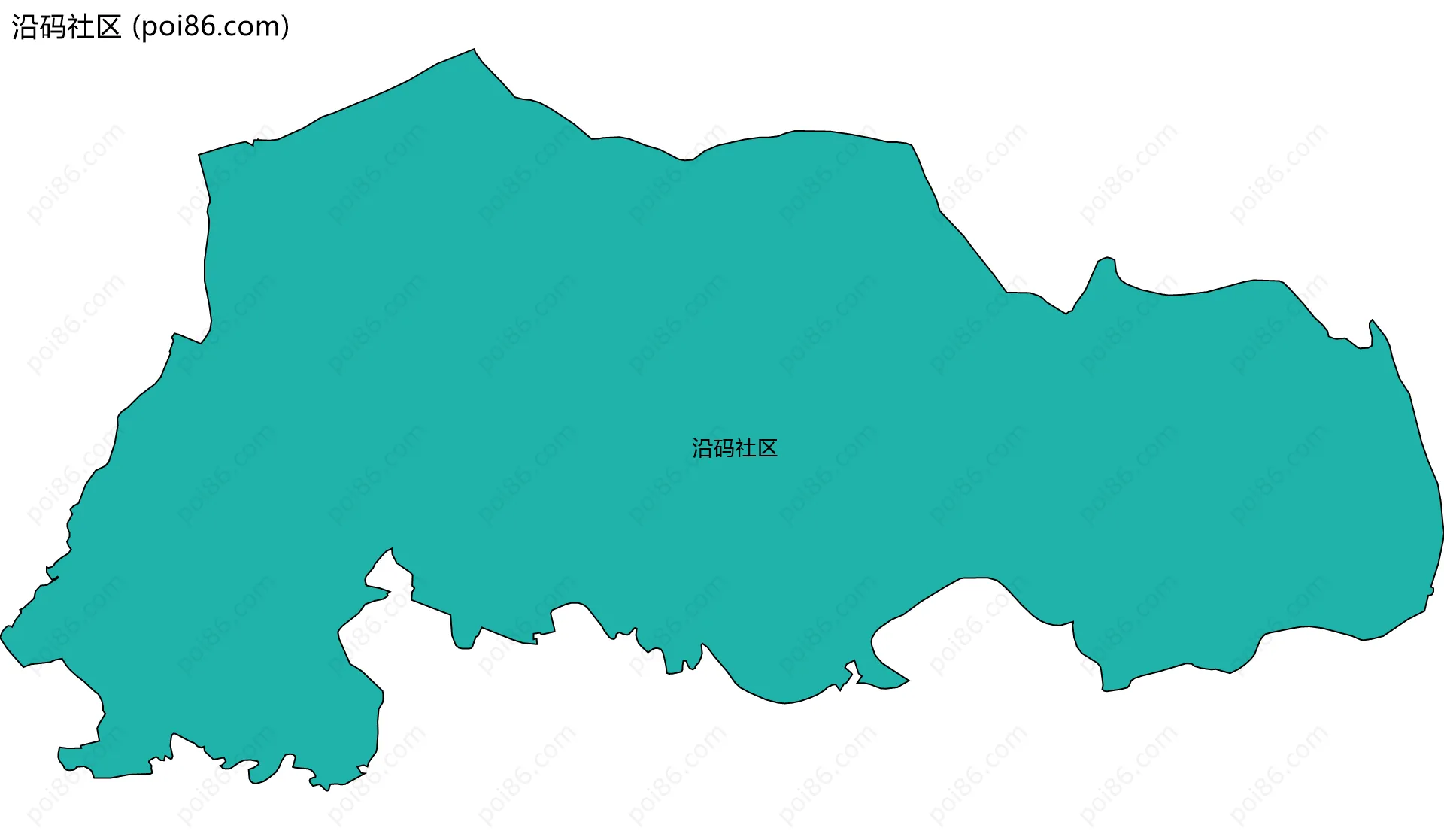 沿码社区边界地图