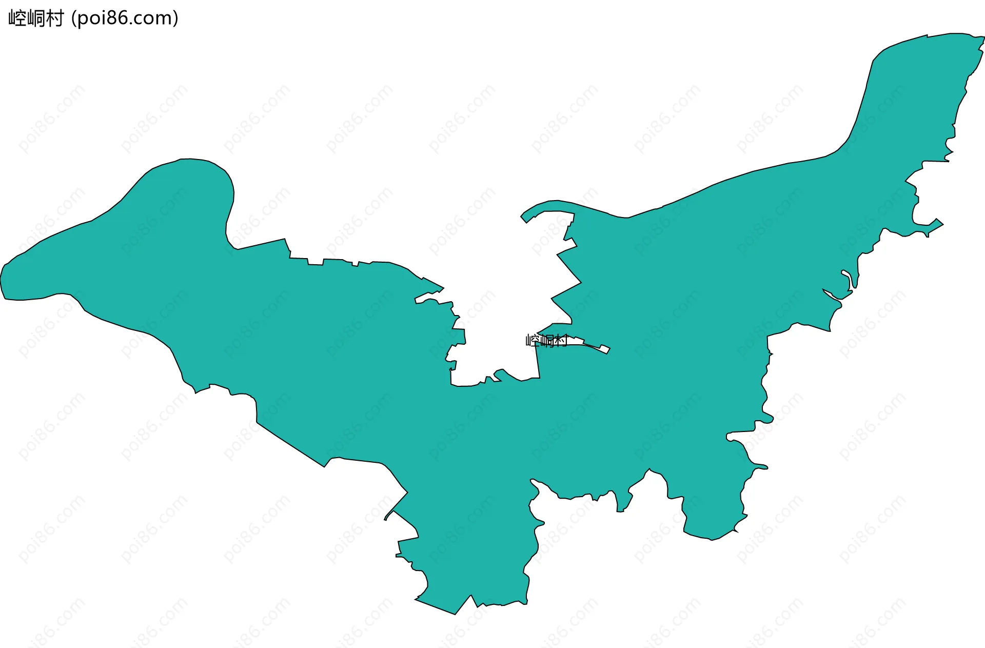 崆峒村边界地图