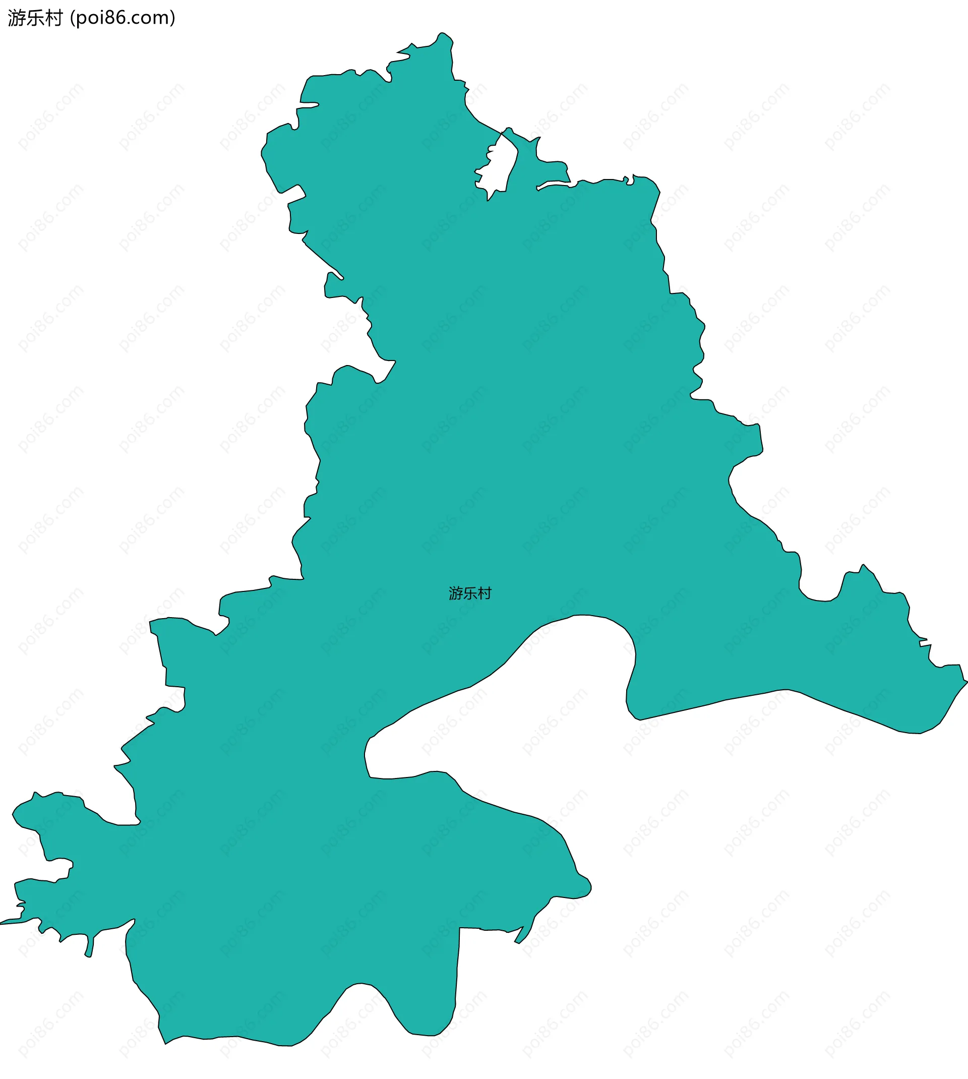 游乐村边界地图