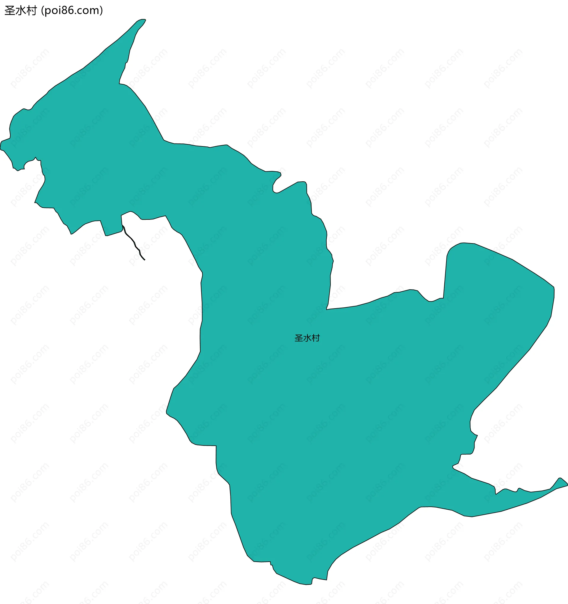 圣水村边界地图