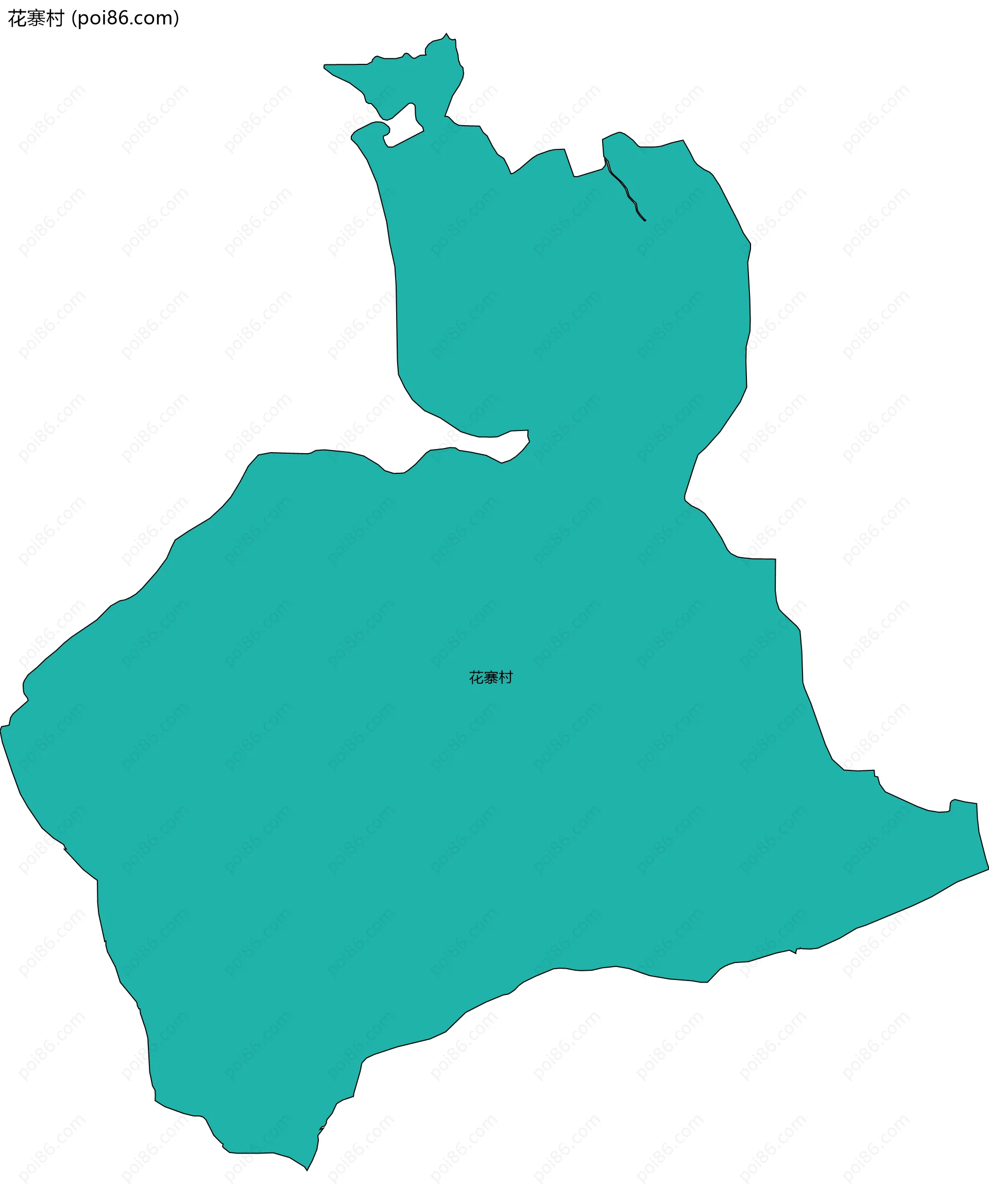 花寨村边界地图