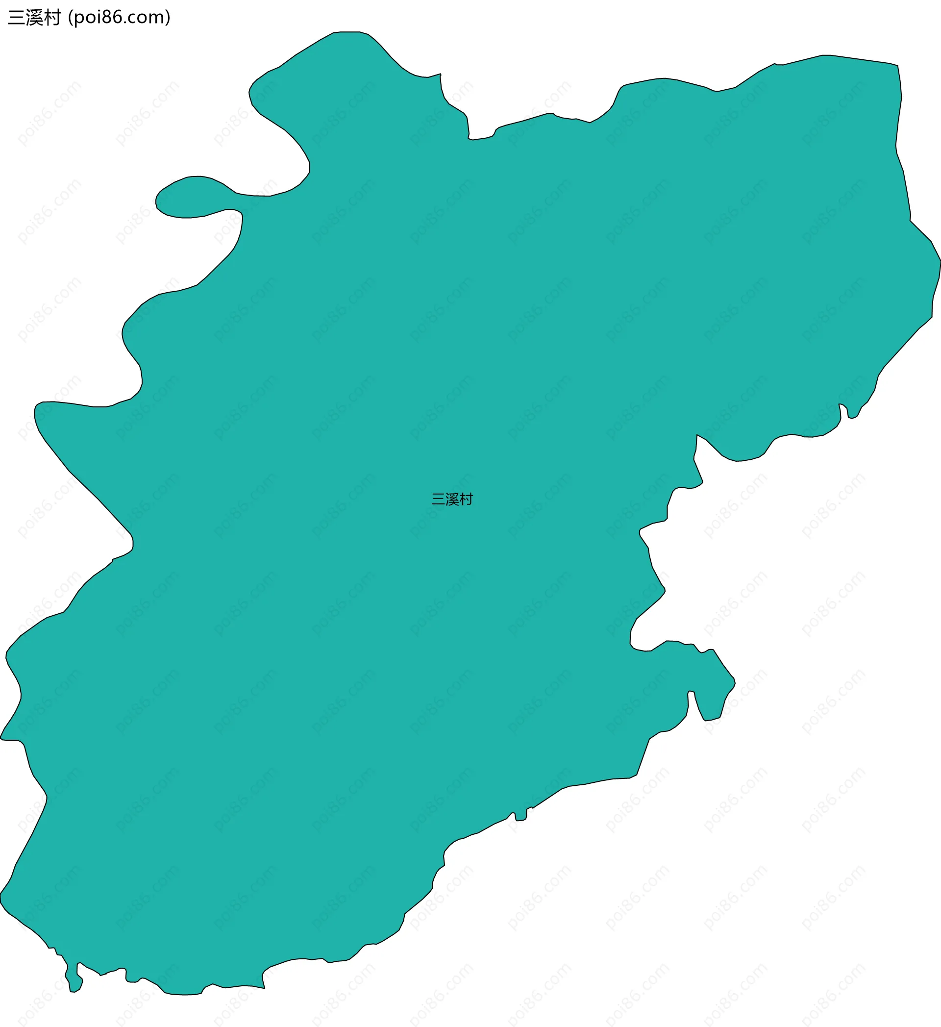 三溪村边界地图