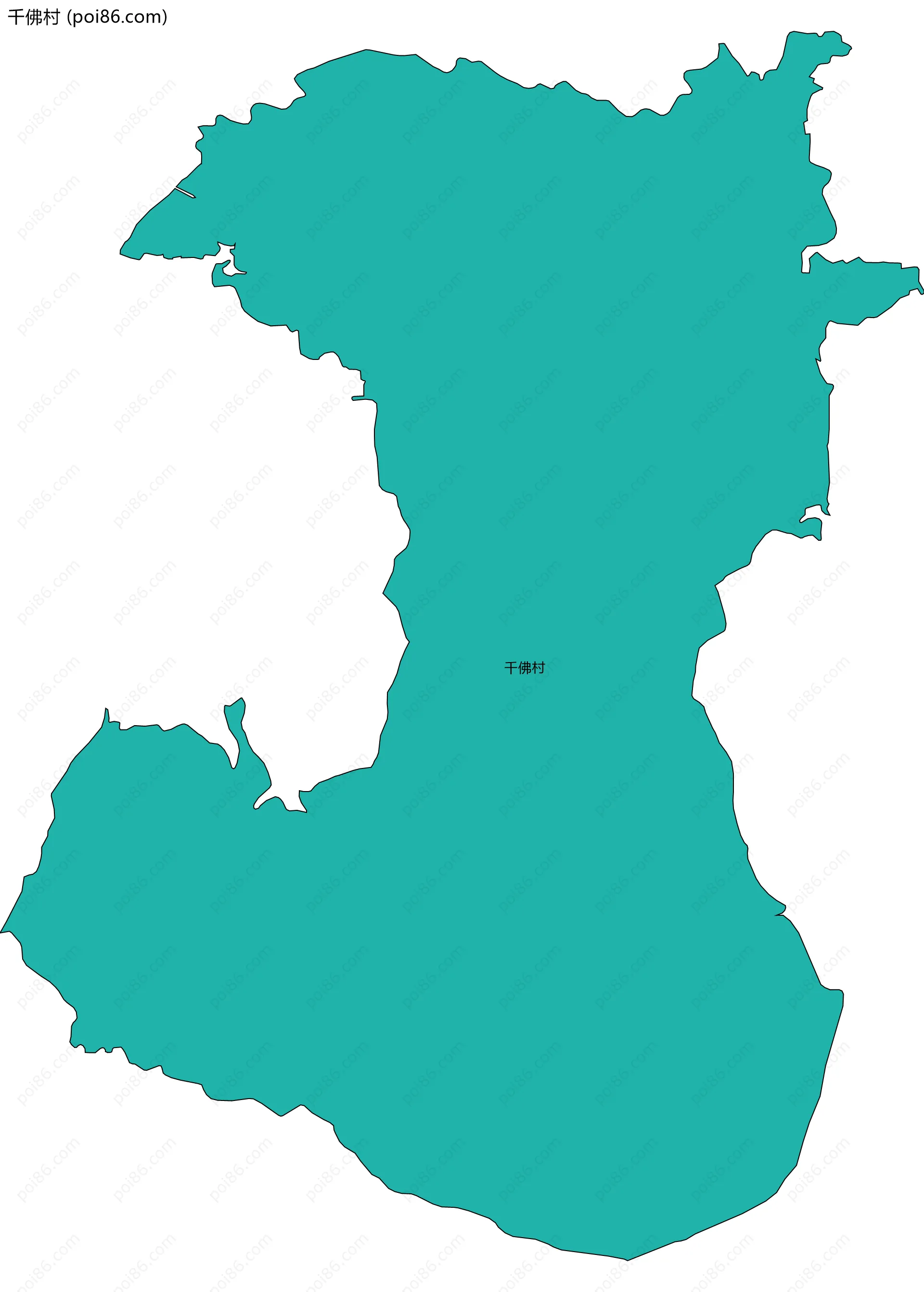 千佛村边界地图
