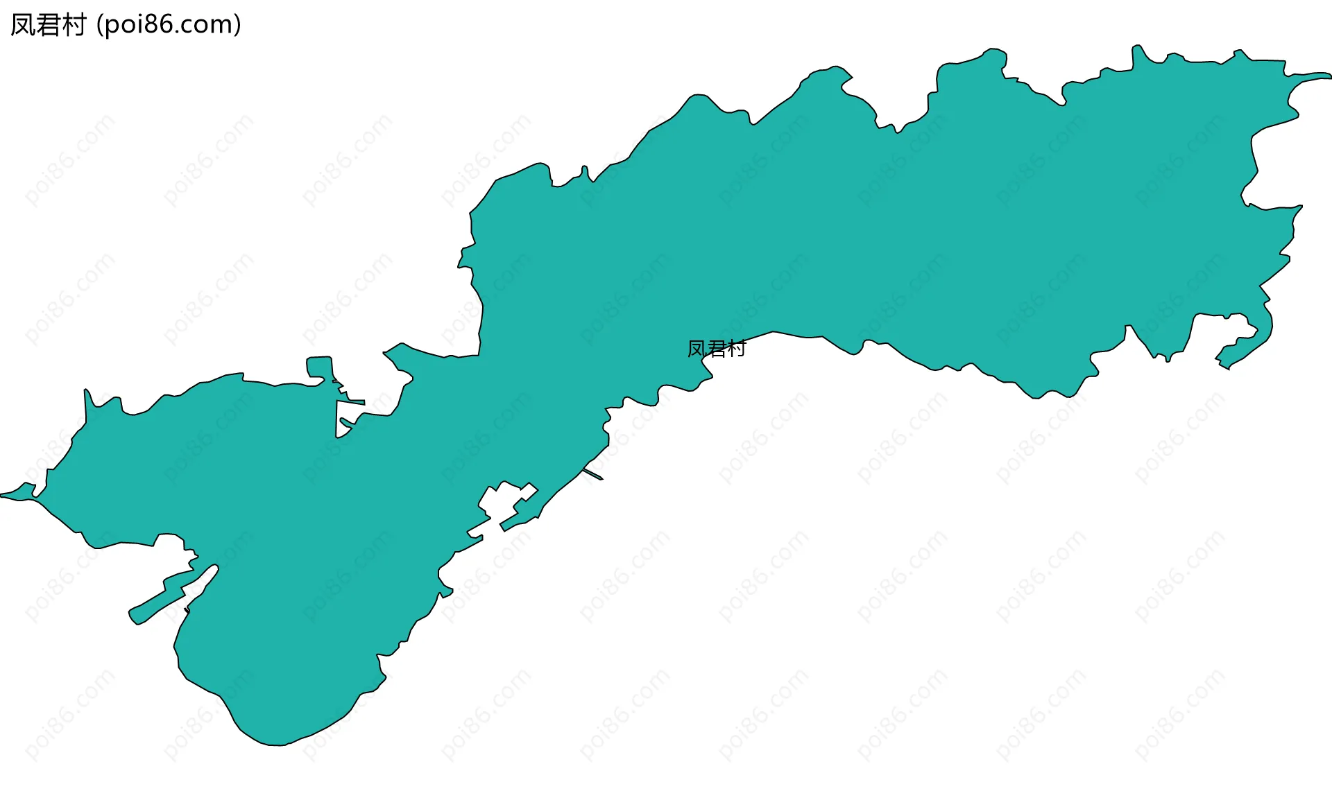 凤君村边界地图