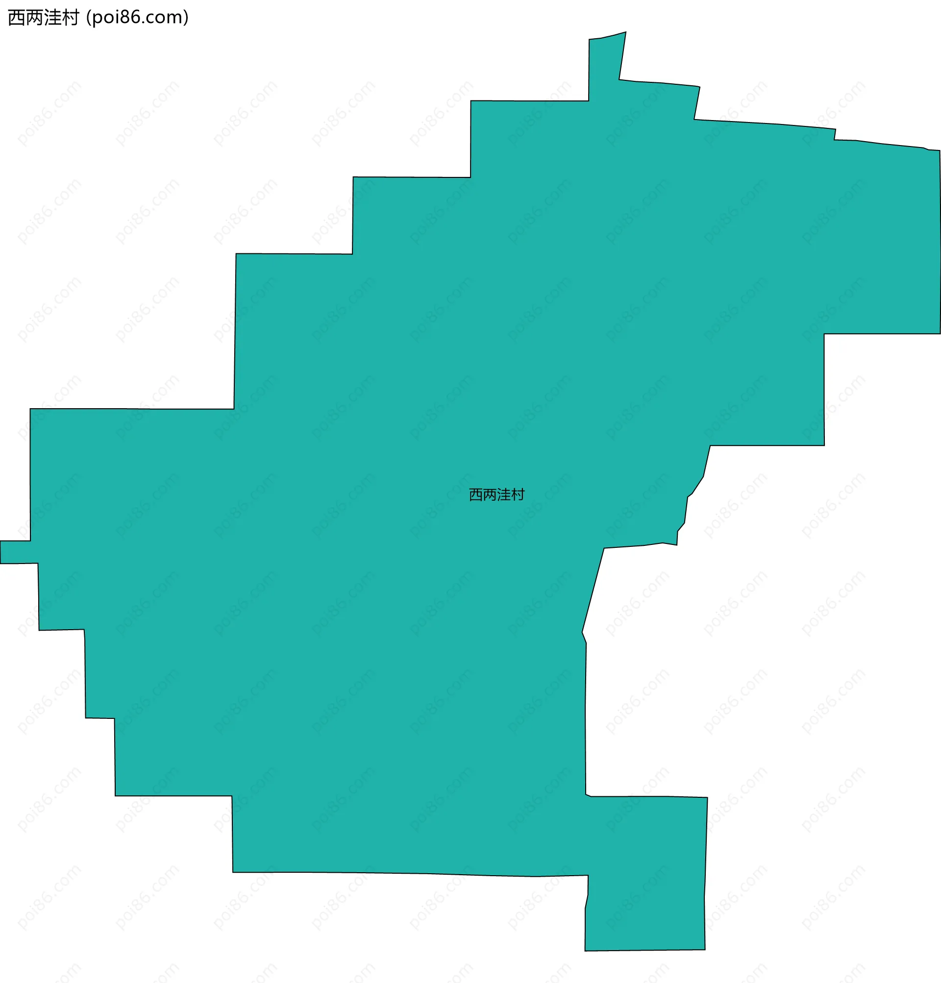 西两洼村边界地图