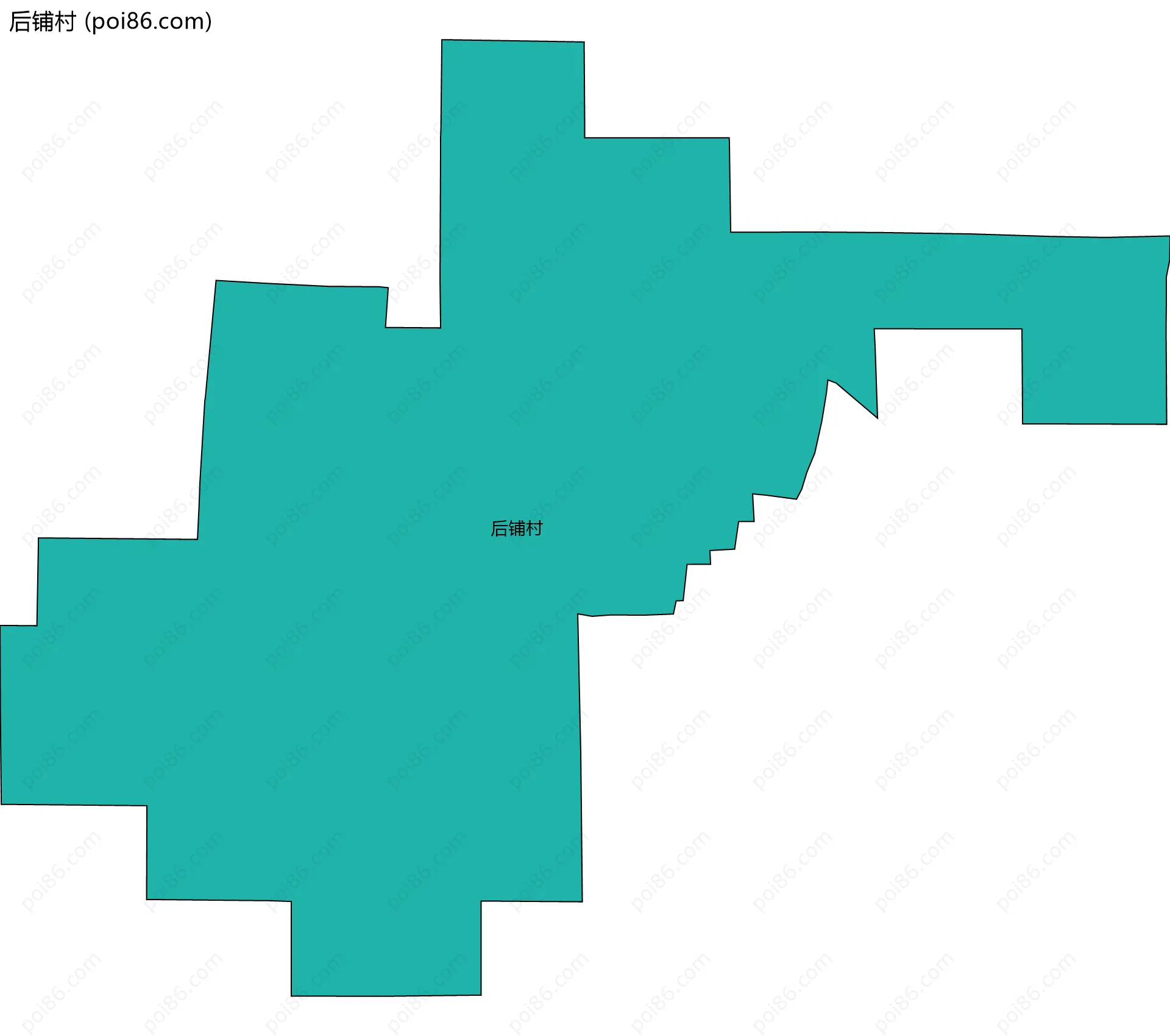 后铺村边界地图