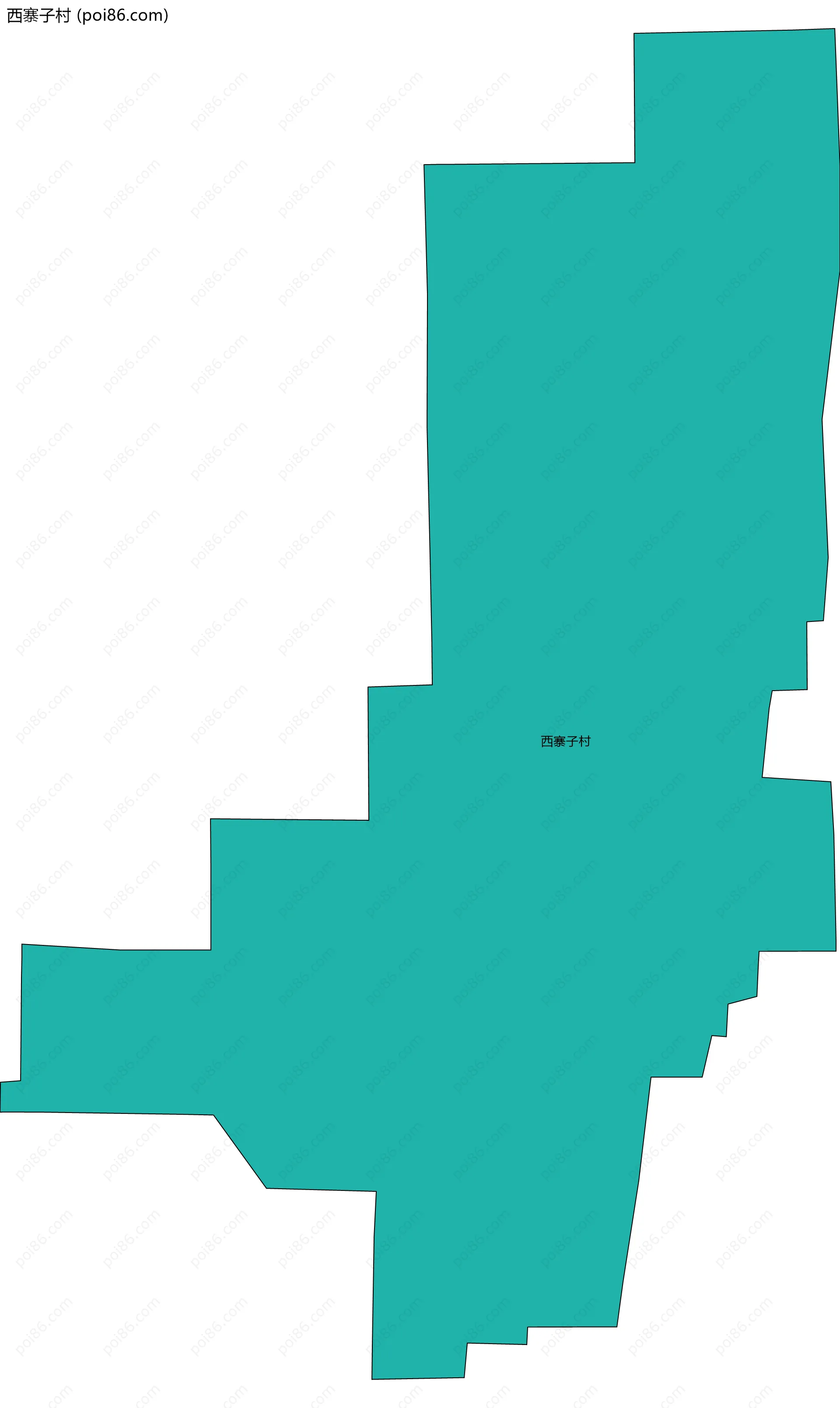 西寨子村边界地图