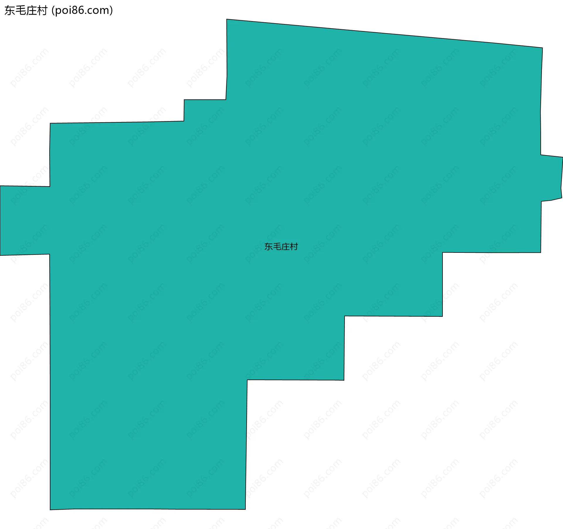 东毛庄村边界地图
