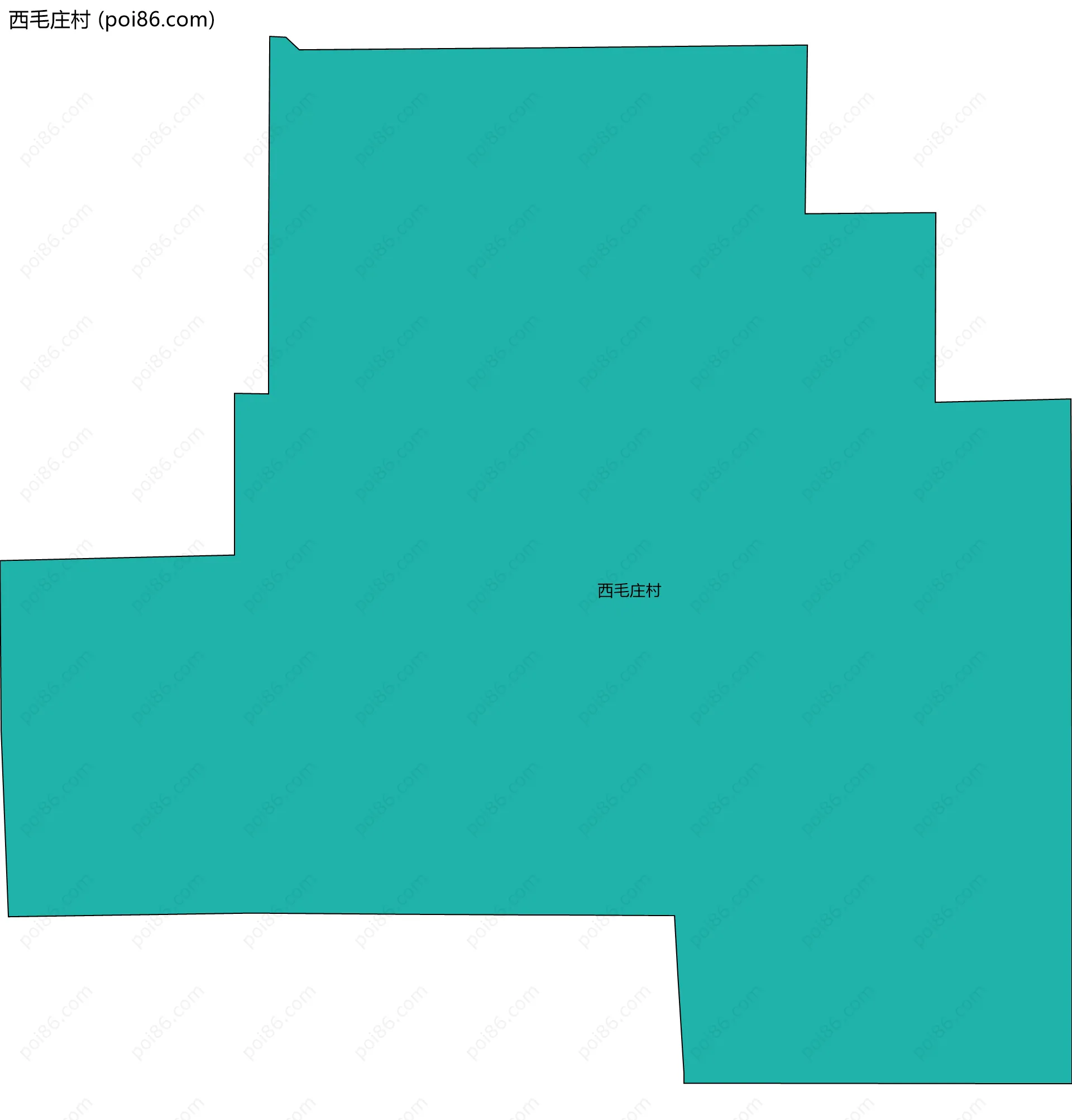 西毛庄村边界地图