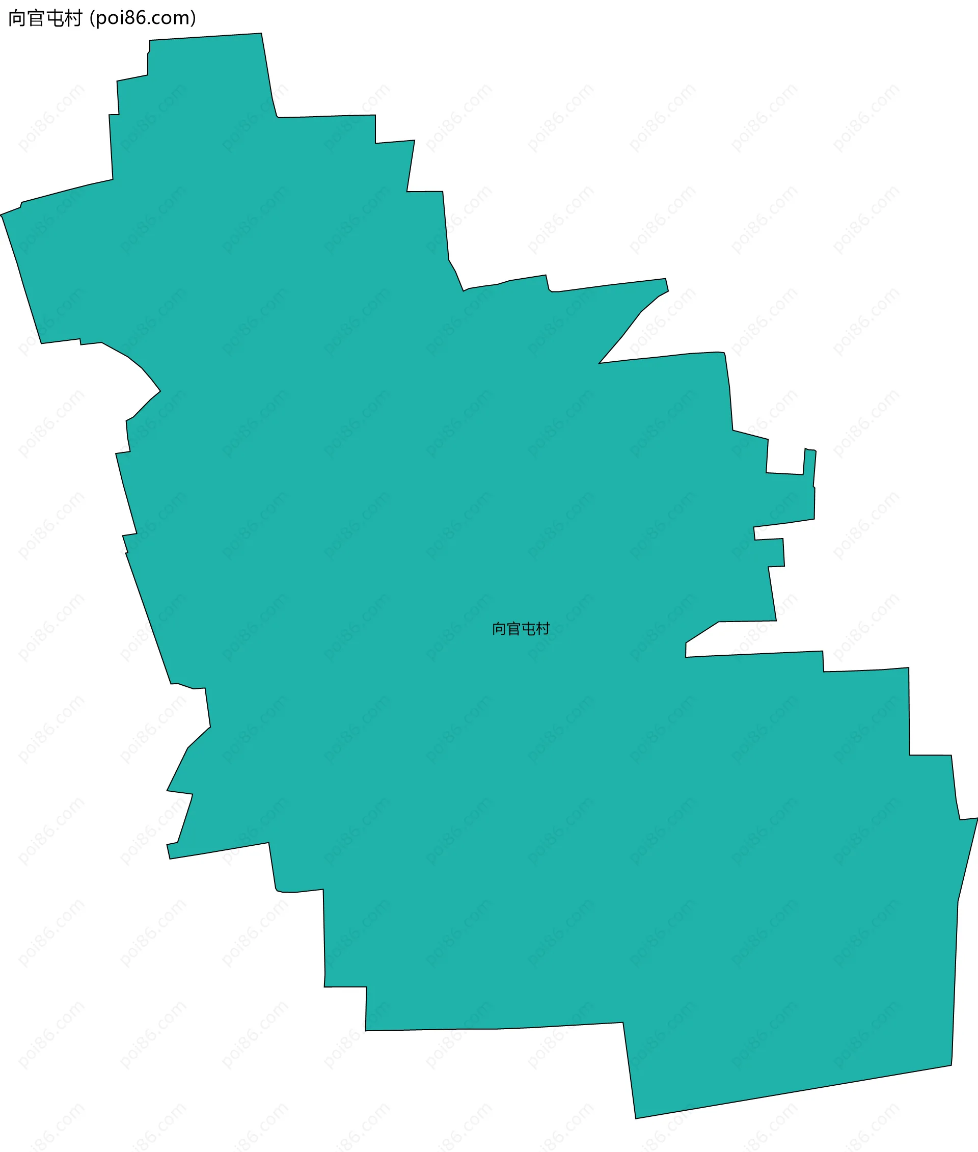 向官屯村边界地图