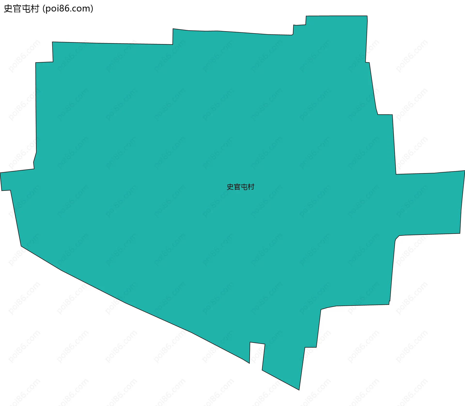 史官屯村边界地图