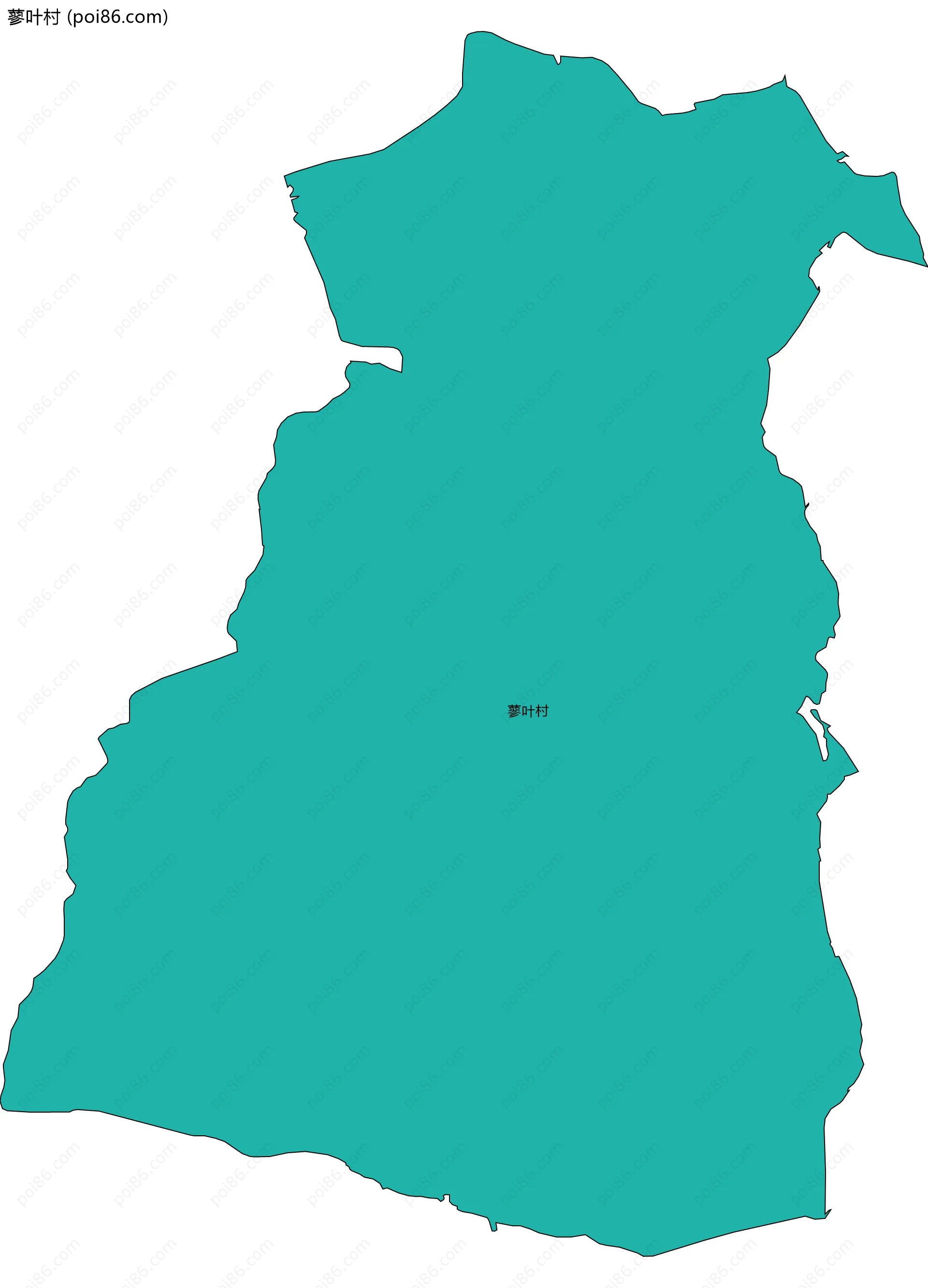 蓼叶村边界地图