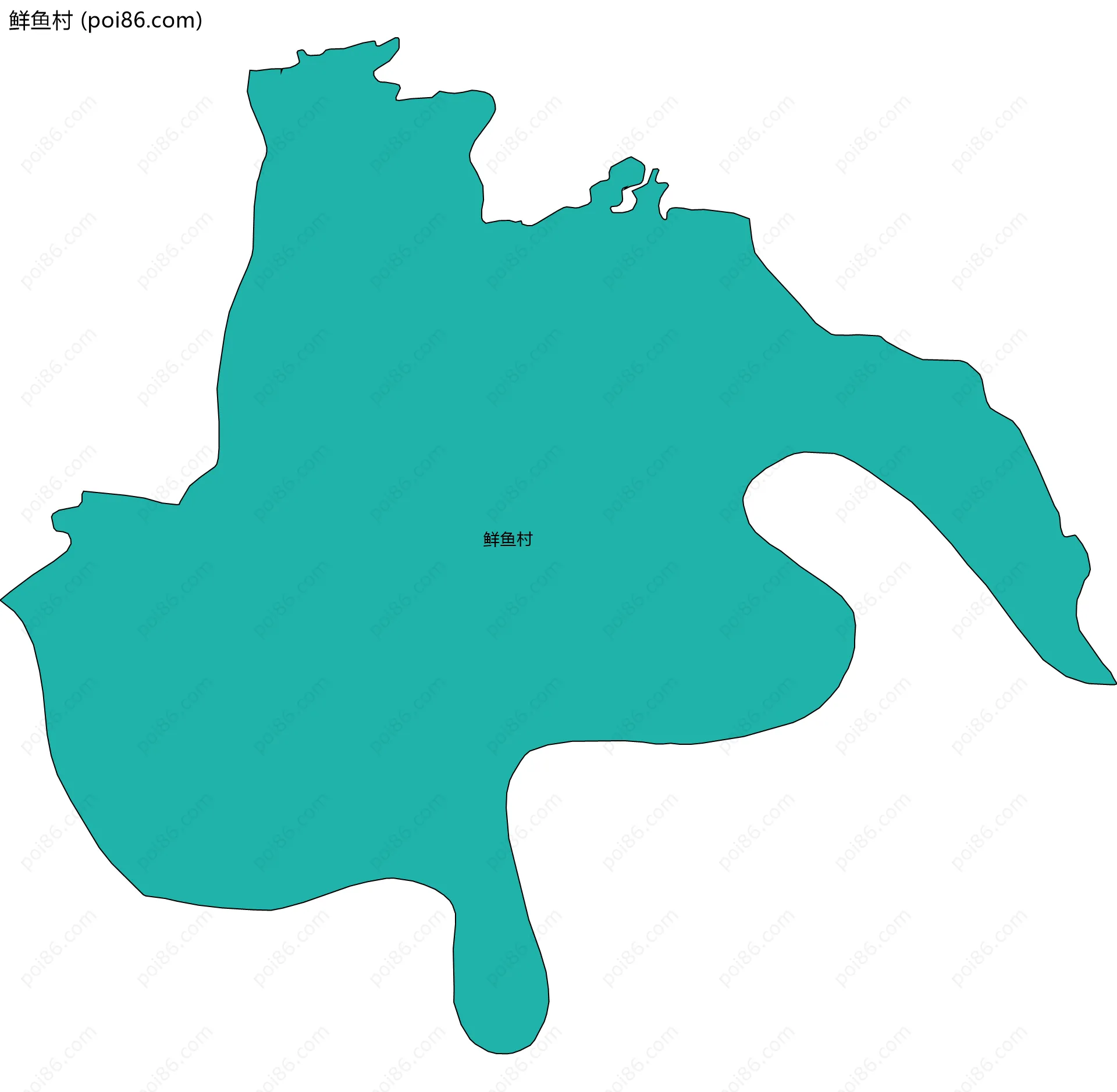 鲜鱼村边界地图