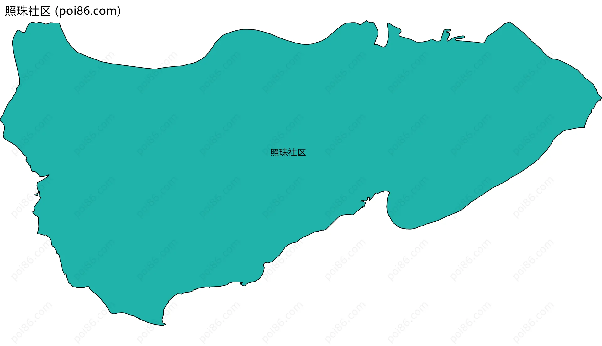照珠社区边界地图