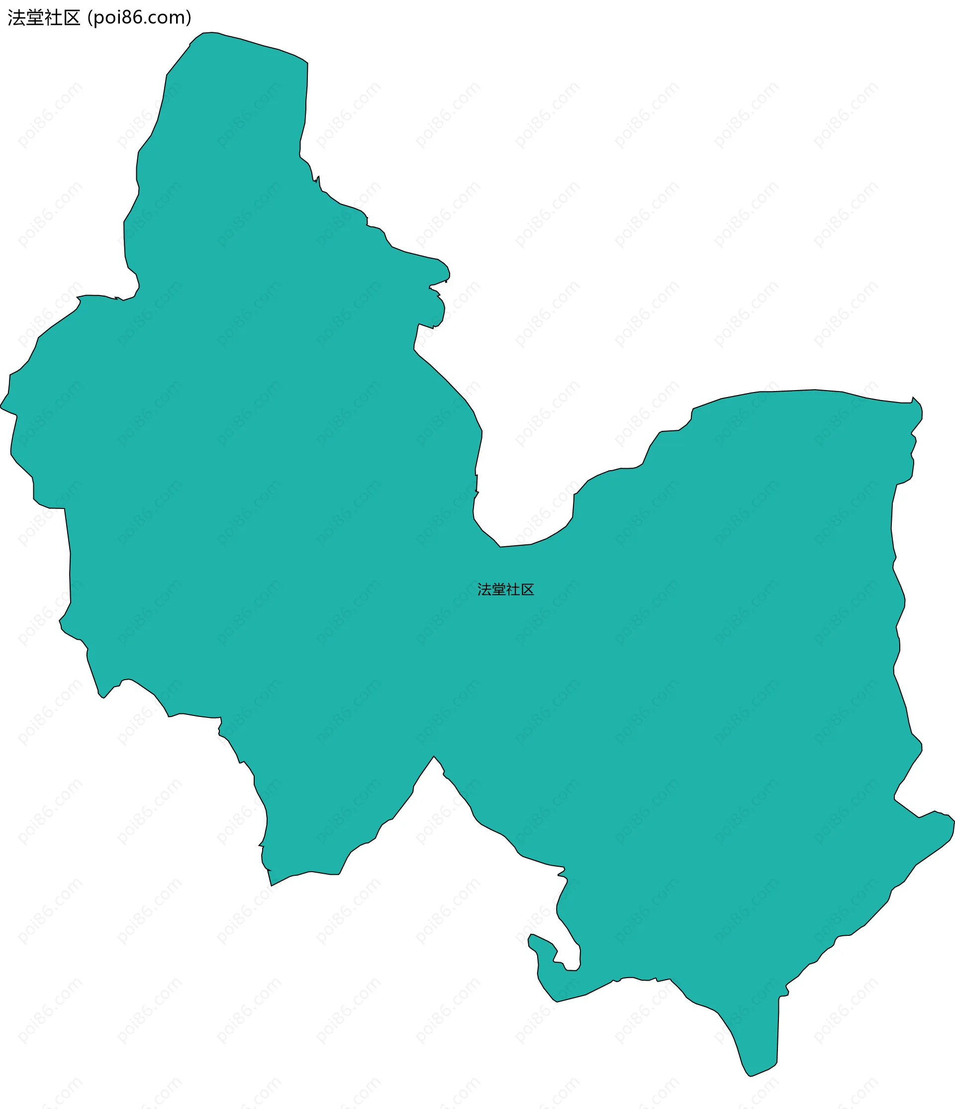 法堂社区边界地图