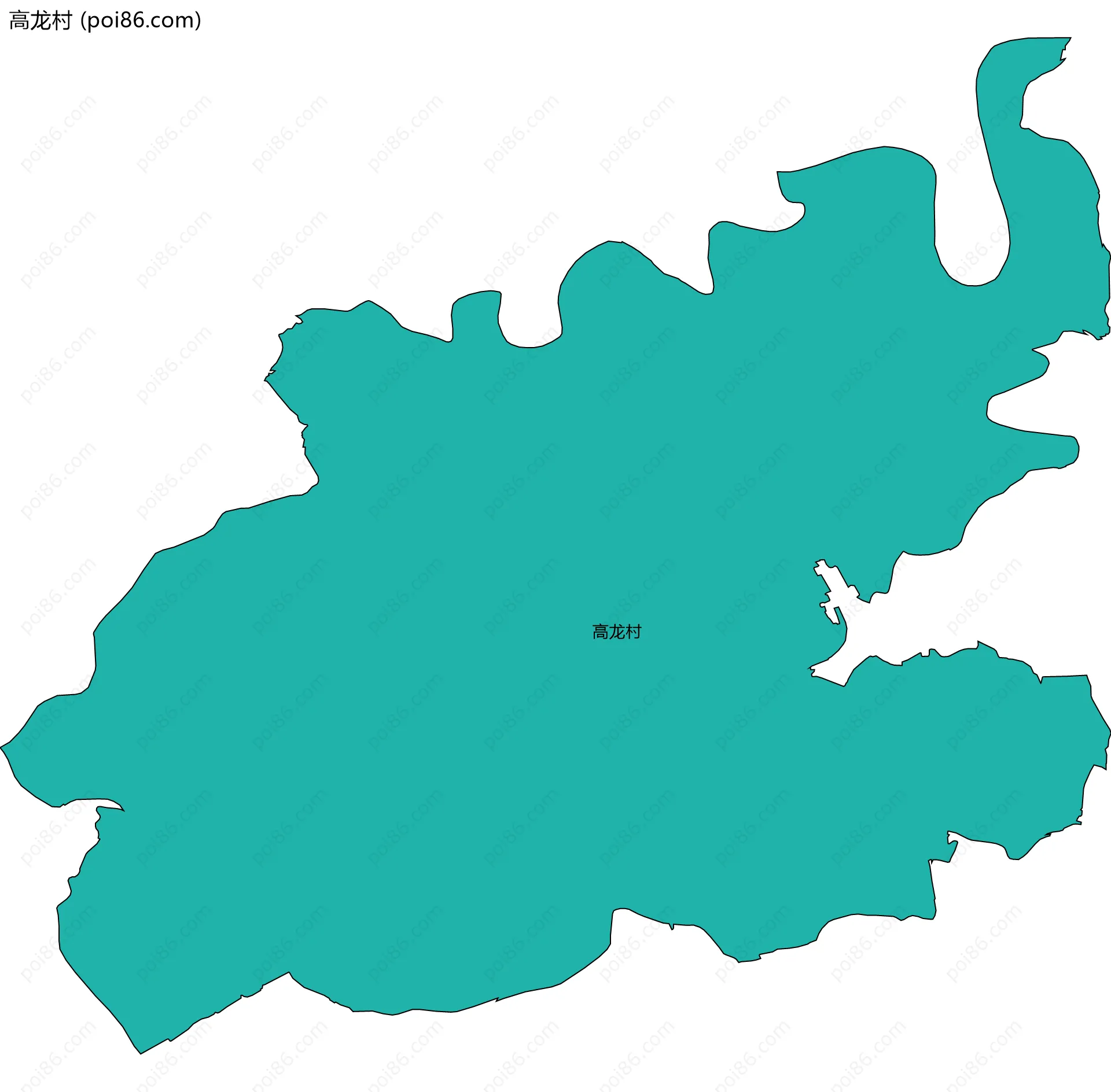 高龙村边界地图