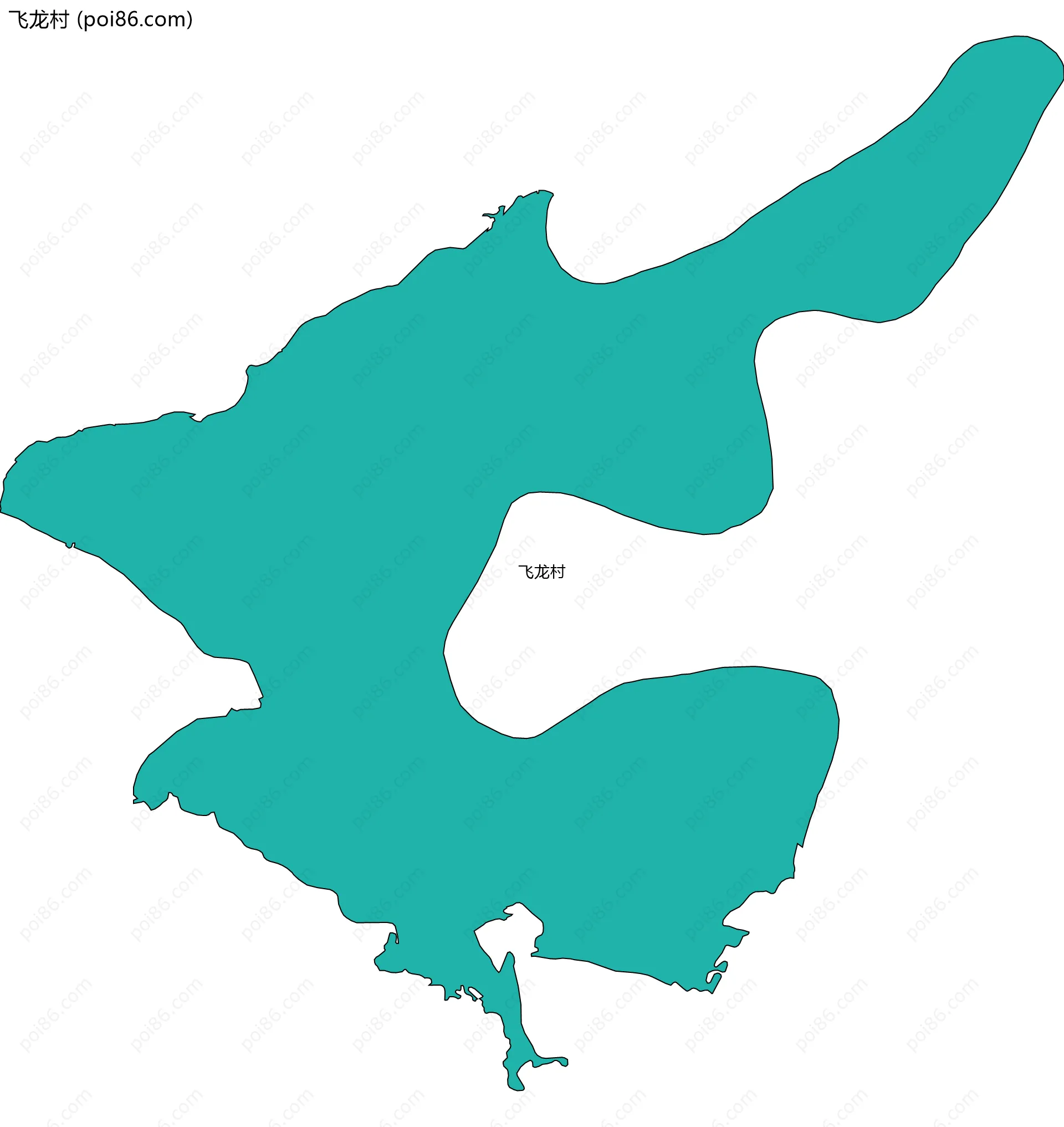 飞龙村边界地图