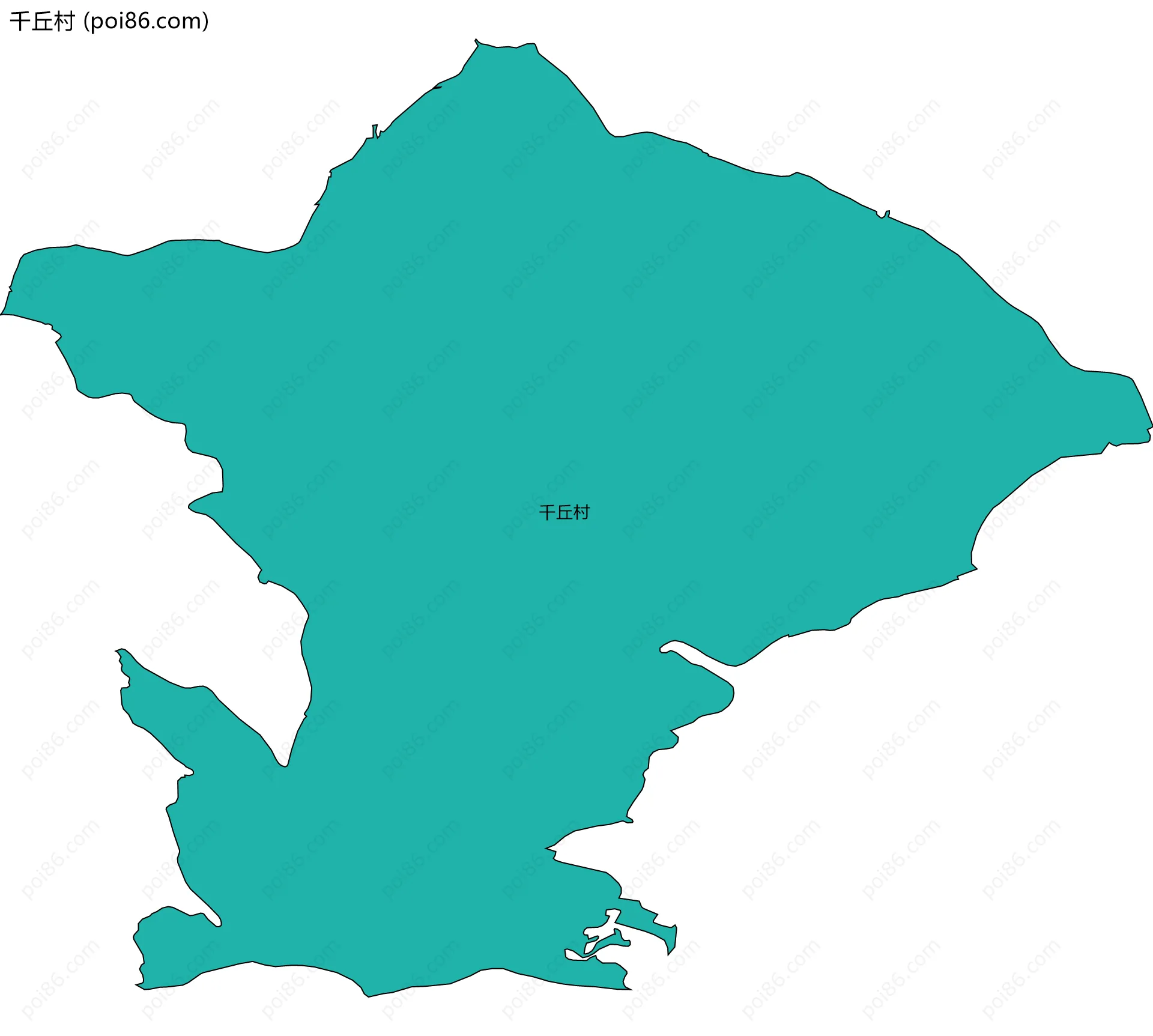 千丘村边界地图