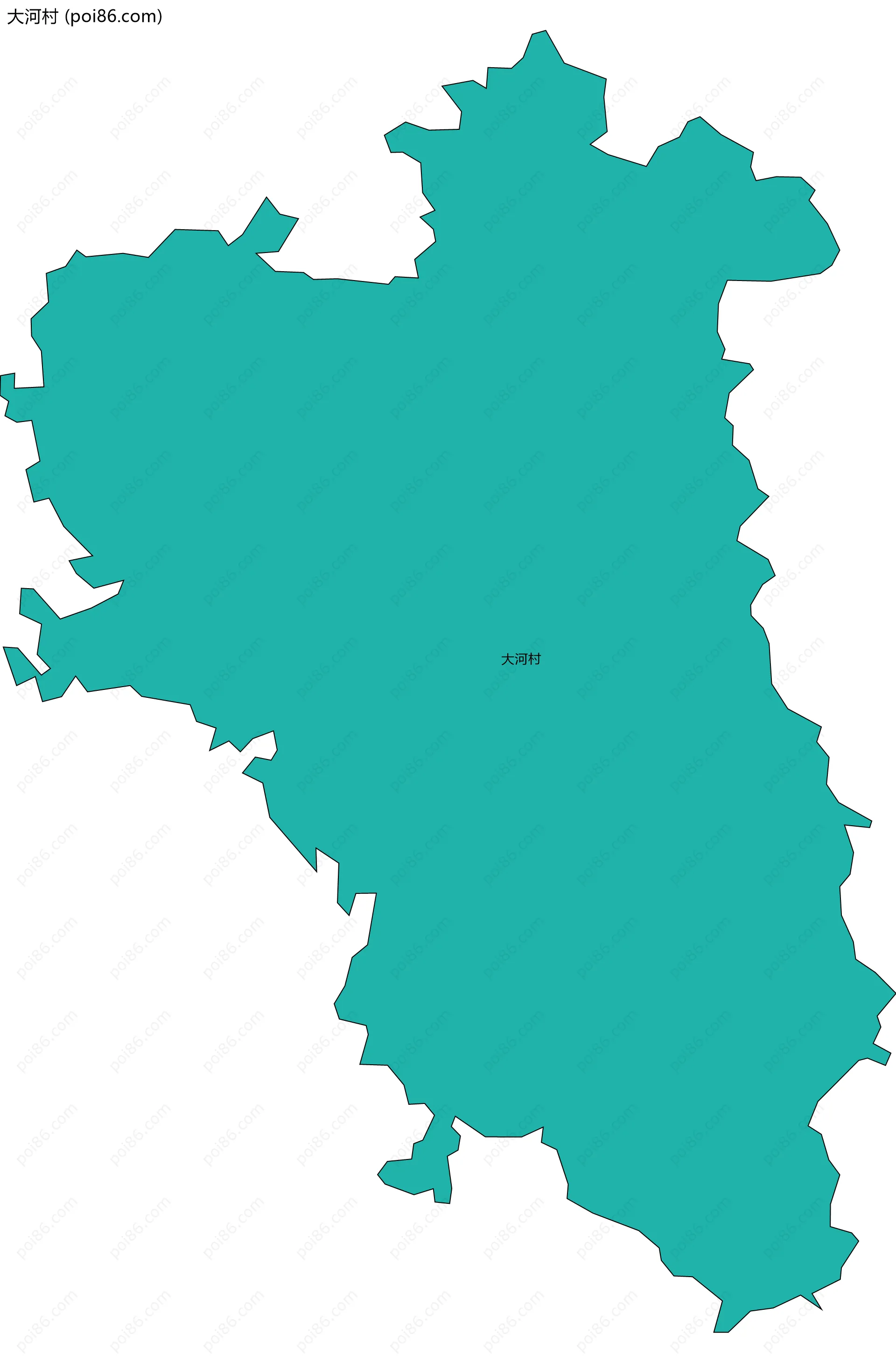 大河村边界地图