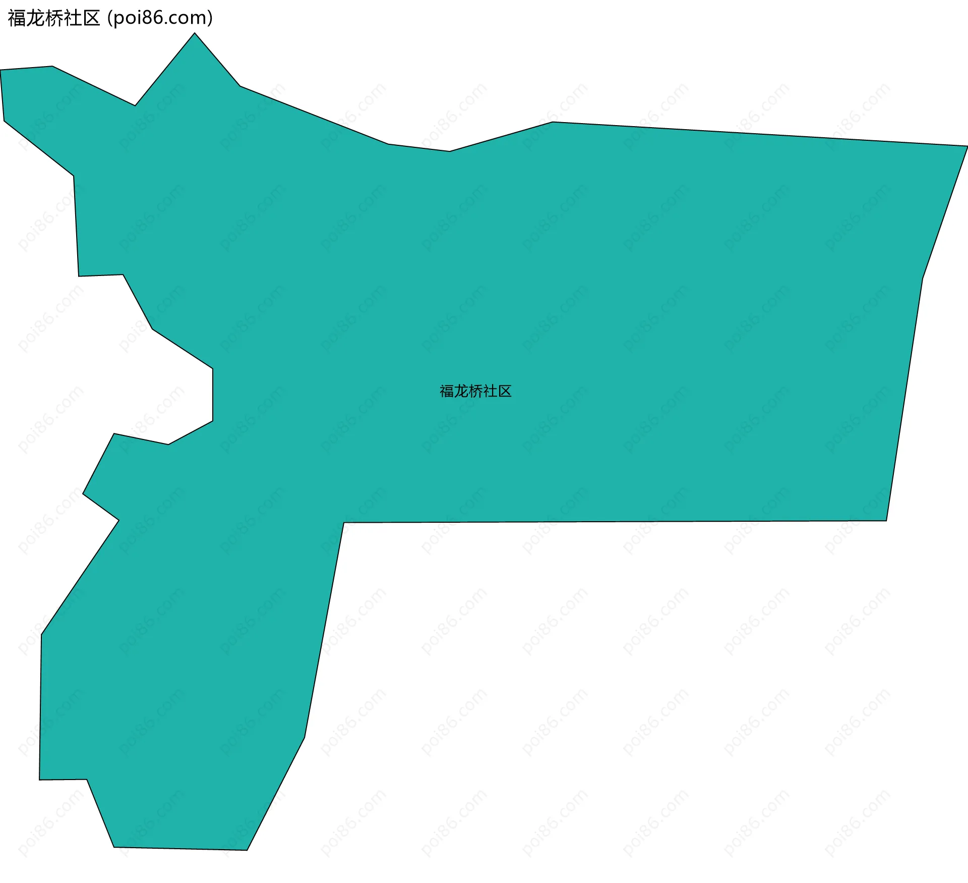 福龙桥社区边界地图