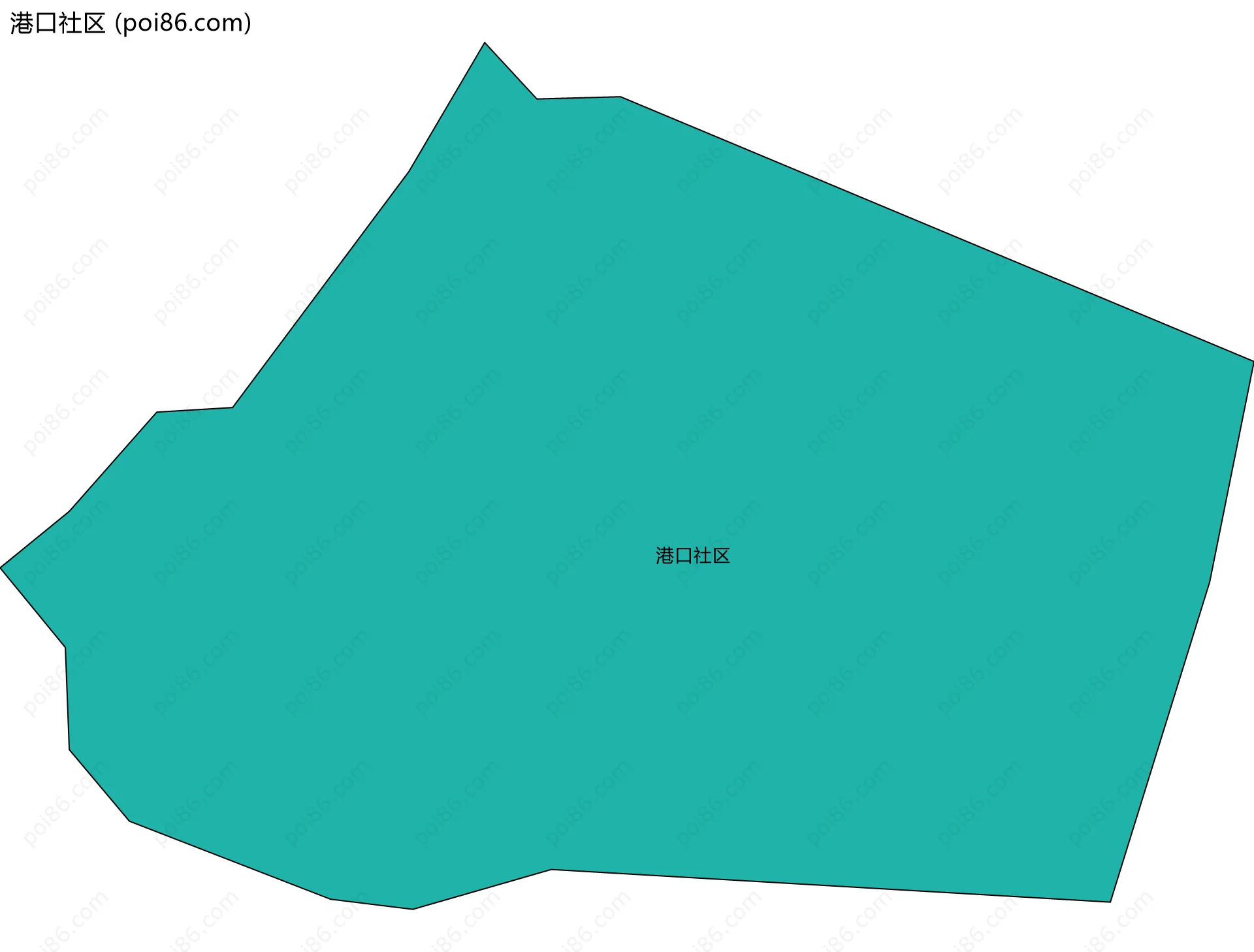 港口社区边界地图