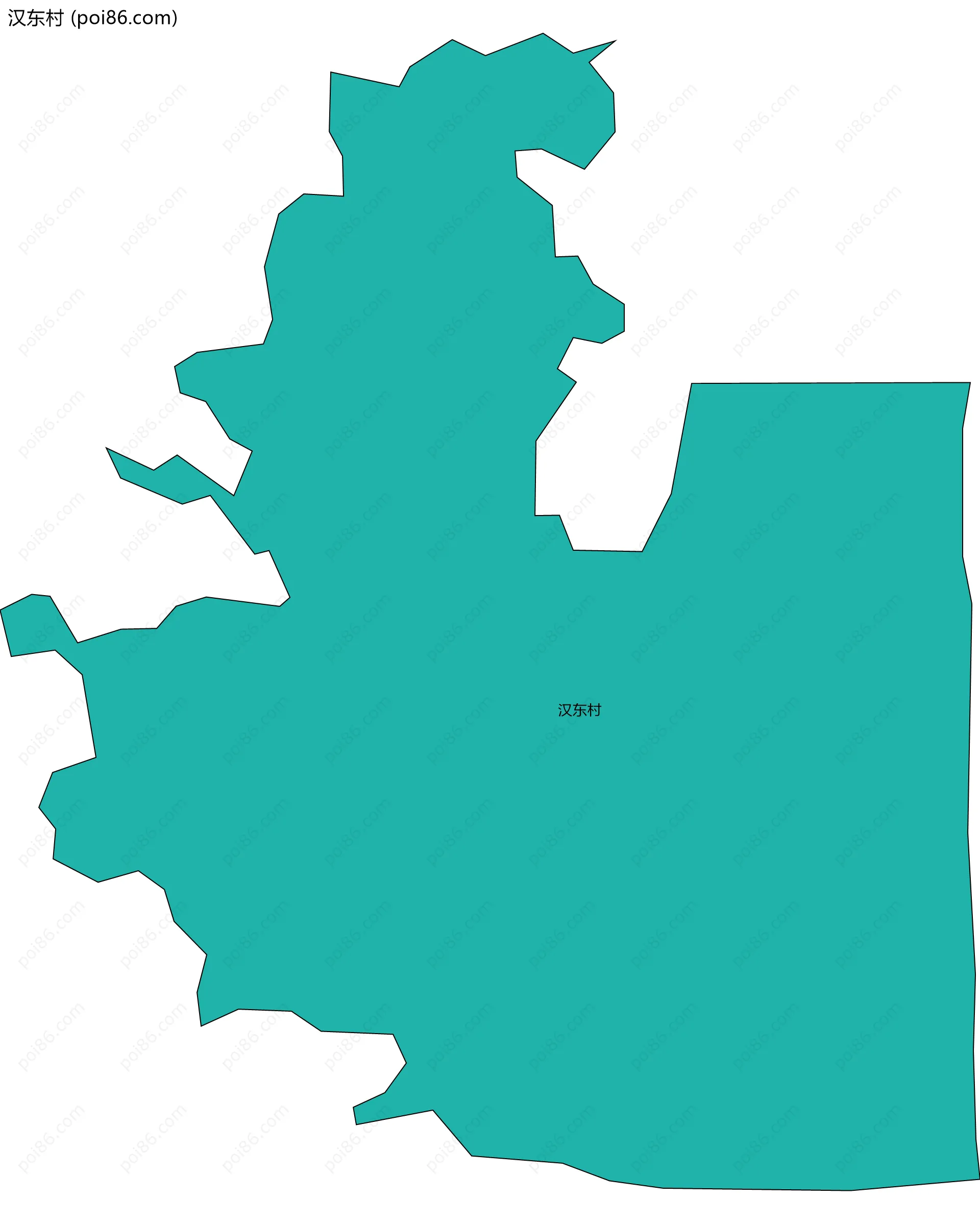 汉东村边界地图