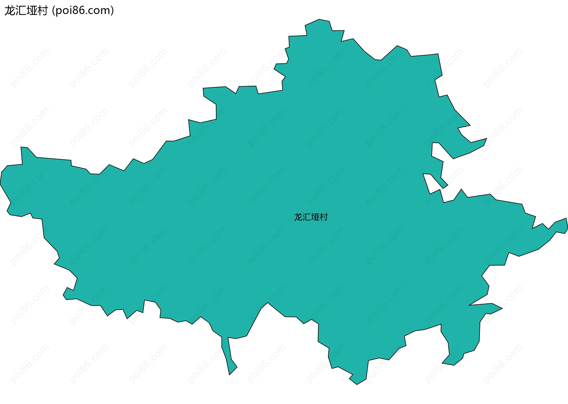 龙汇垭村边界地图