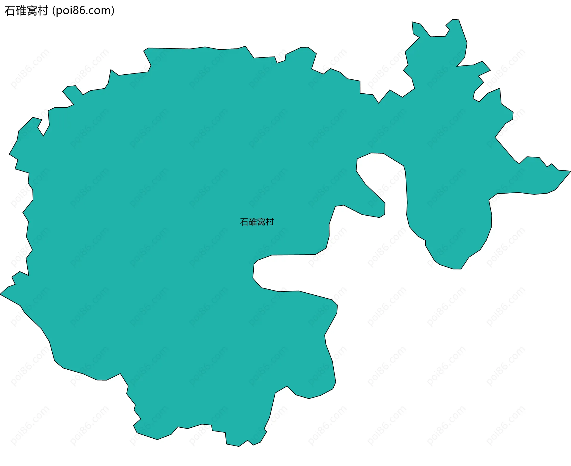 石碓窝村边界地图