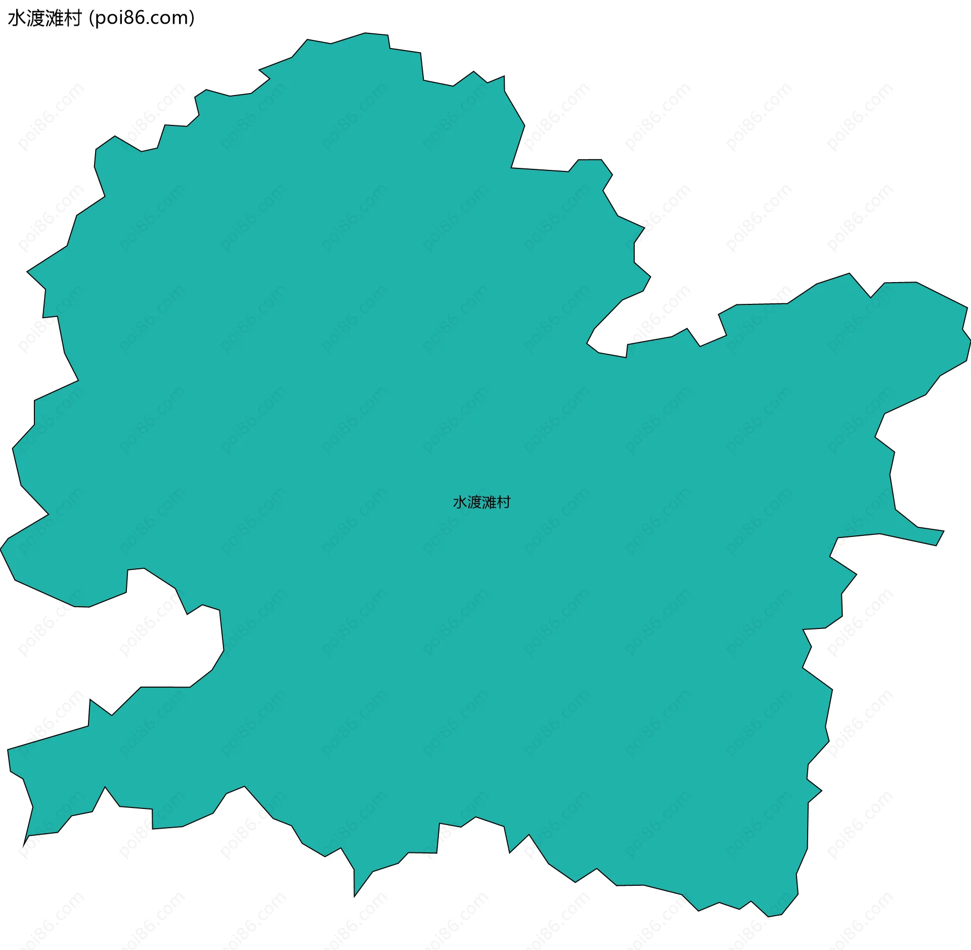 水渡滩村边界地图