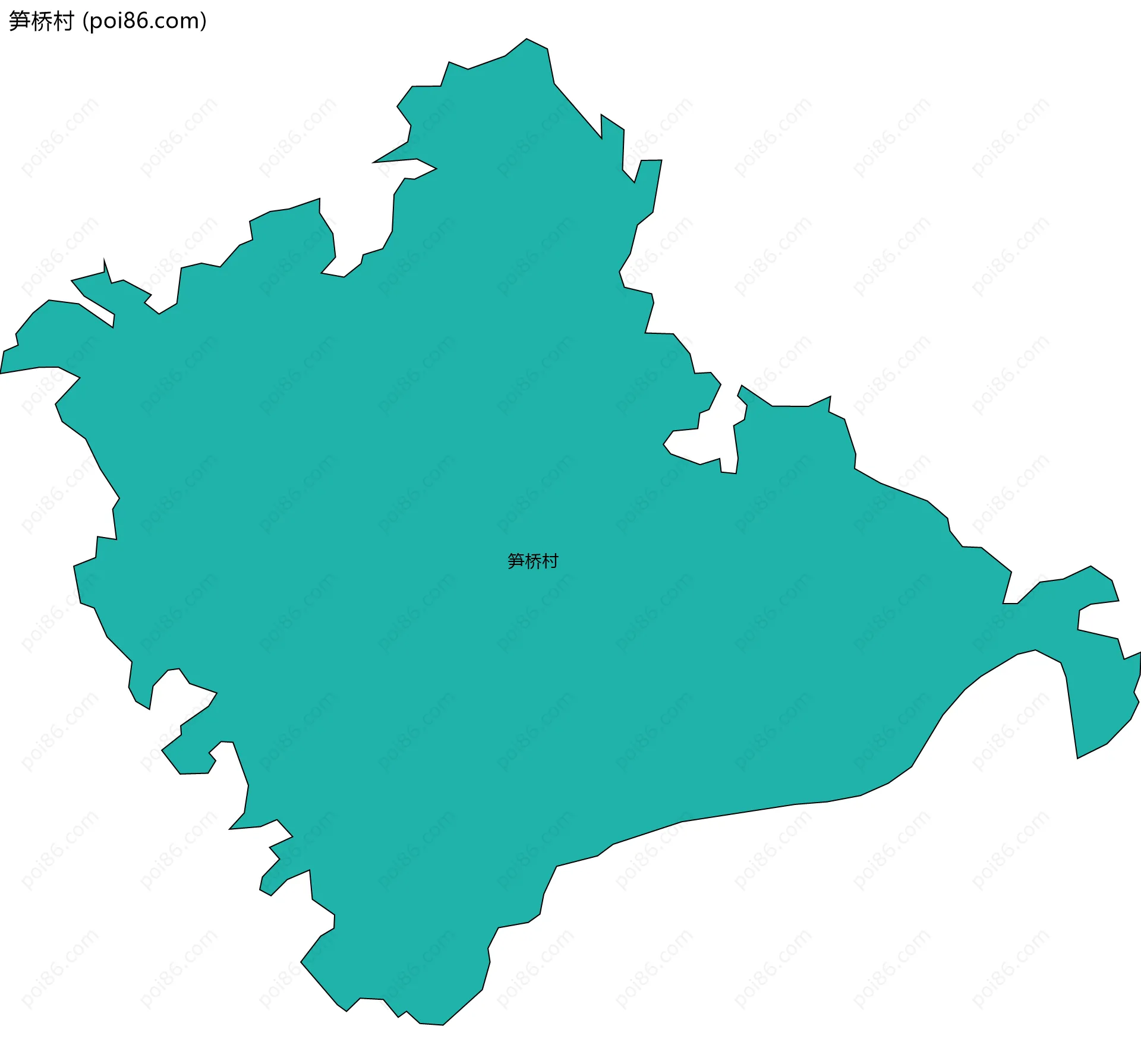 笋桥村边界地图