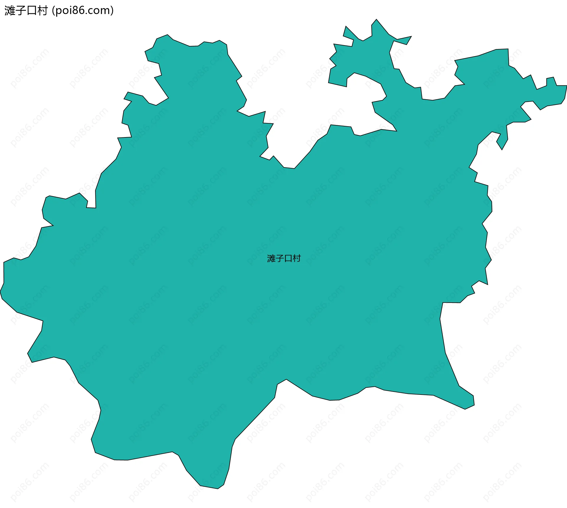 滩子口村边界地图