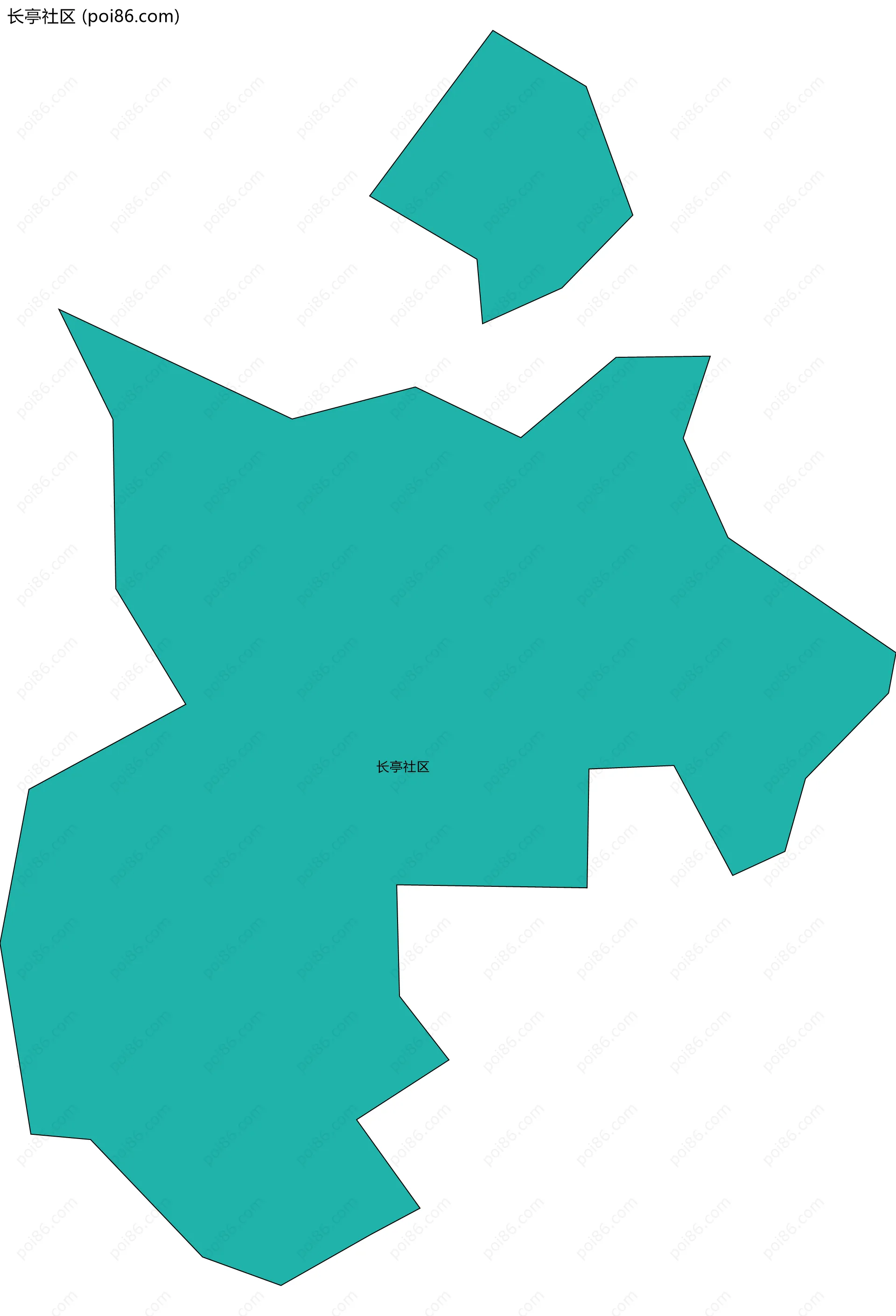 长亭社区边界地图