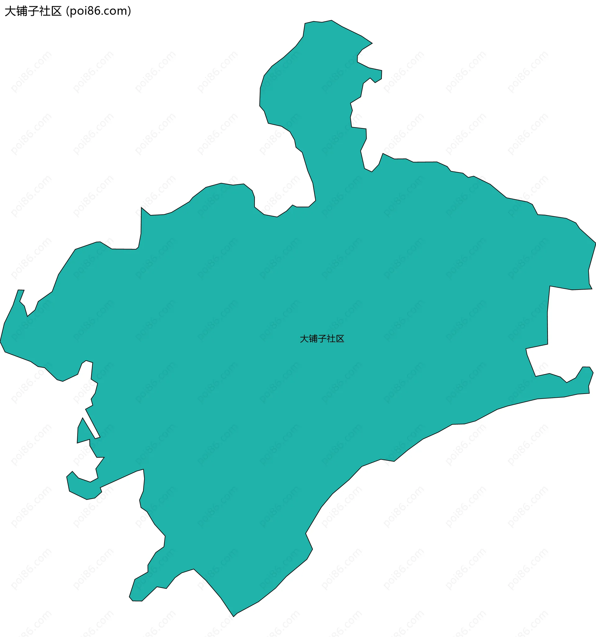 大铺子社区边界地图