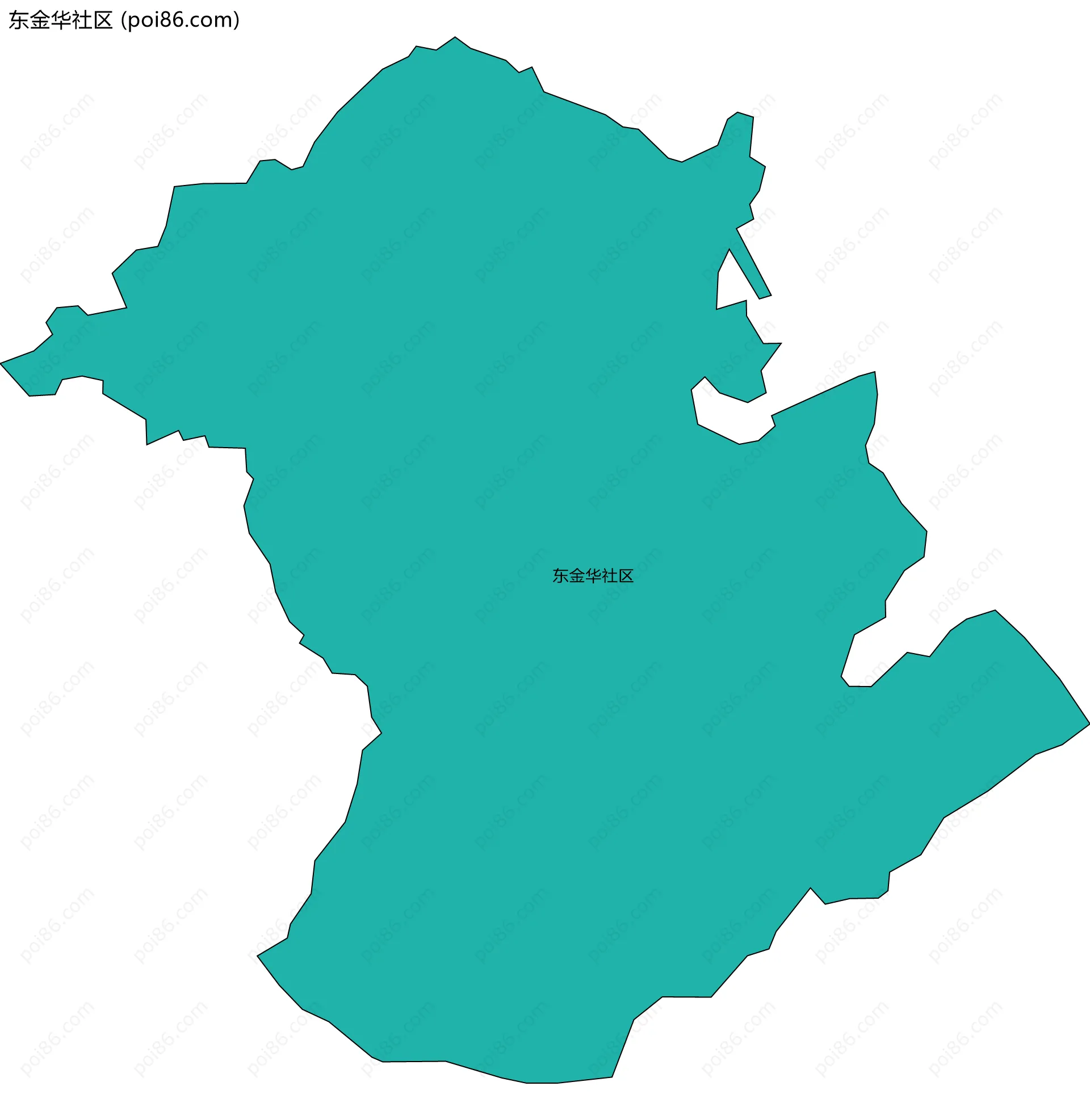 东金华社区边界地图