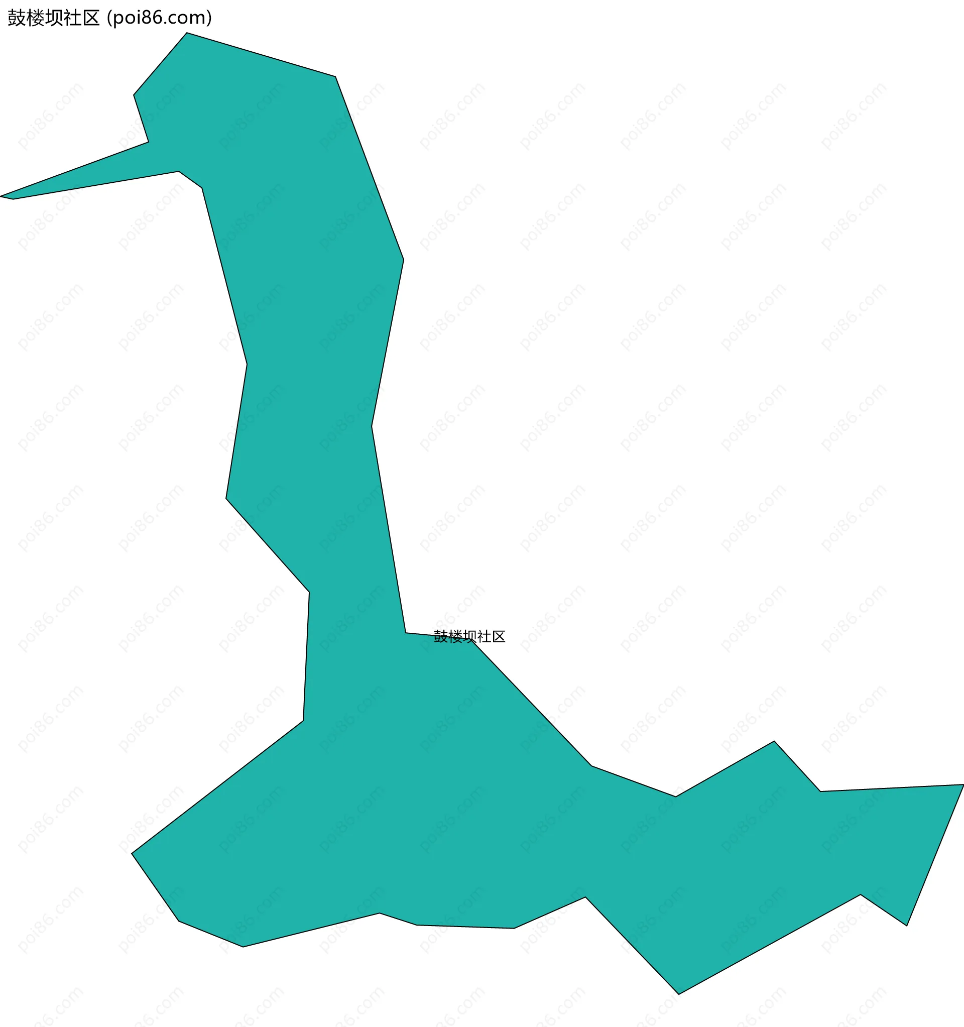鼓楼坝社区边界地图