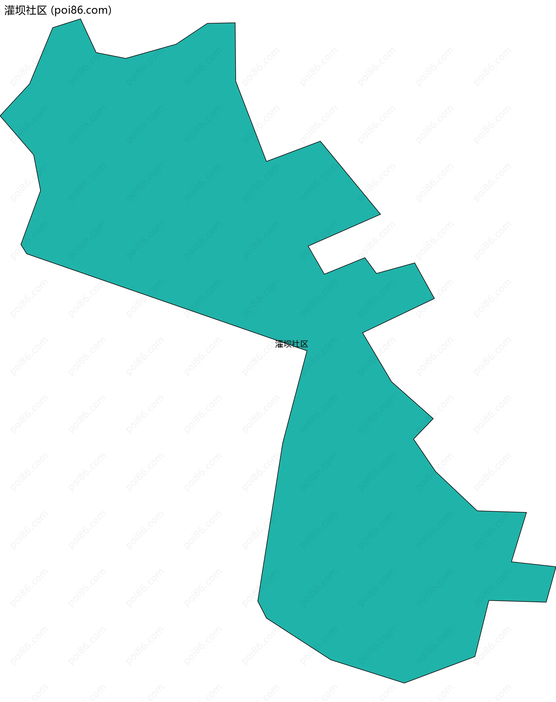 灌坝社区边界地图